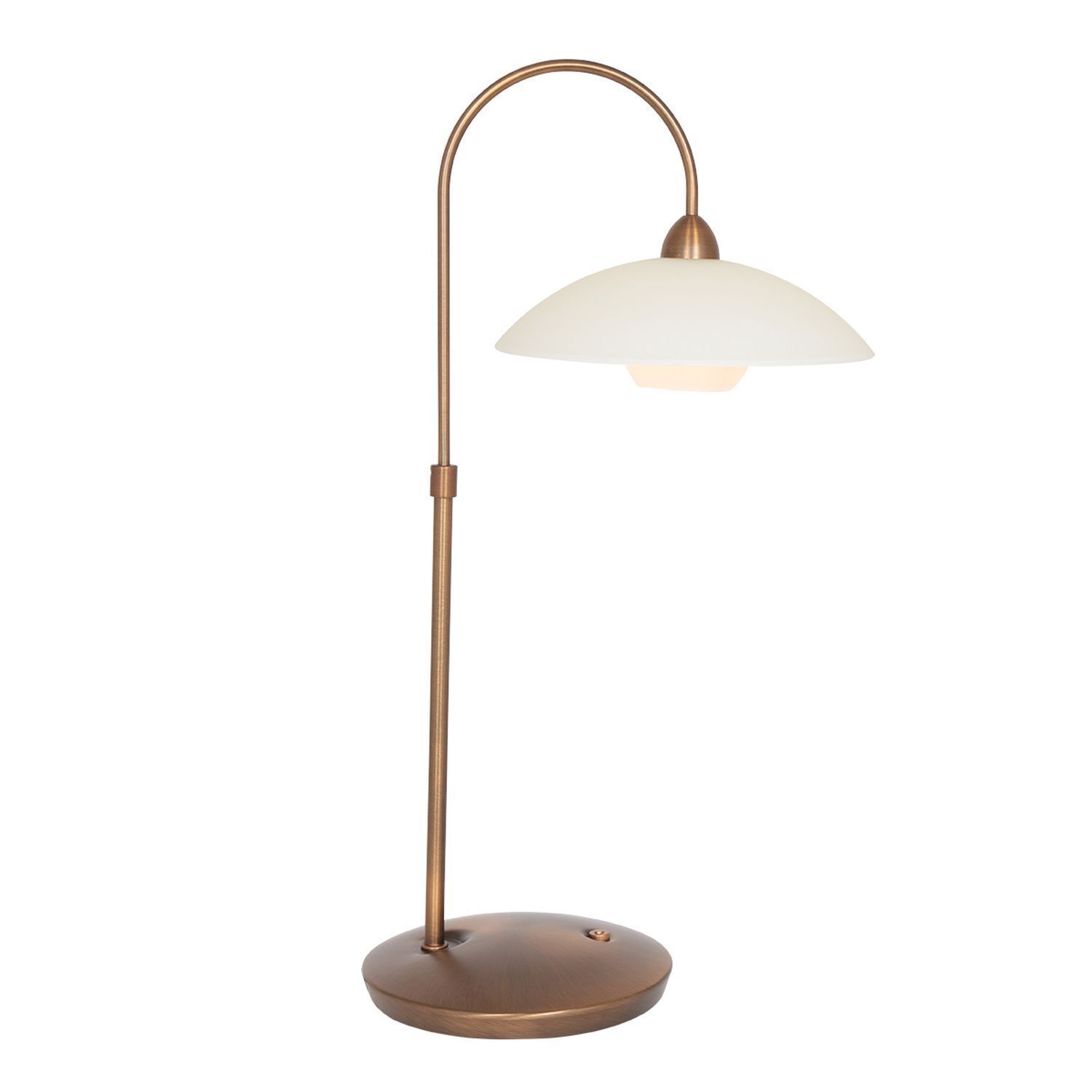 Lampe de chevet à intensité variable en bronze crème 44 cm incl. G9