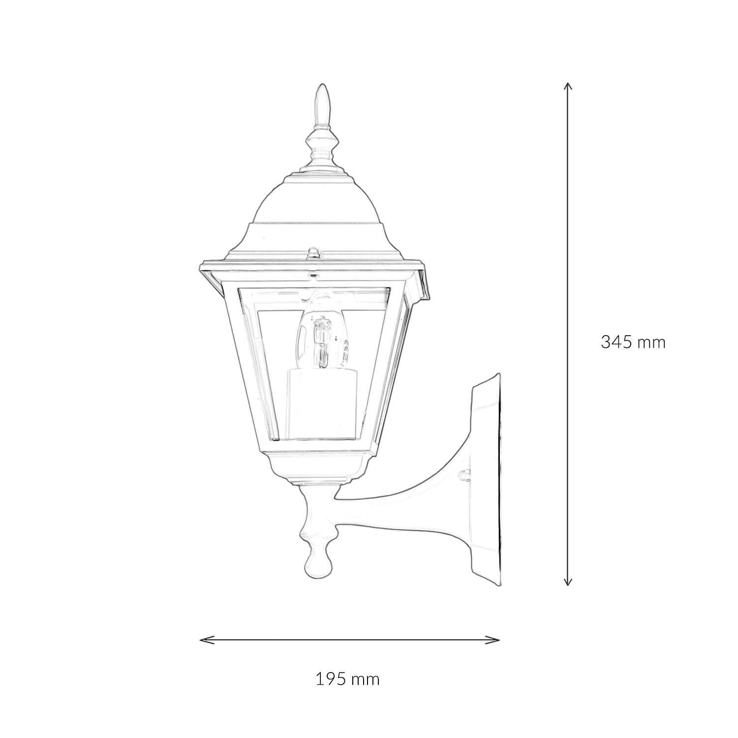 Lampe d'extérieur Rustique IP44 Noir Cuivre TIROL