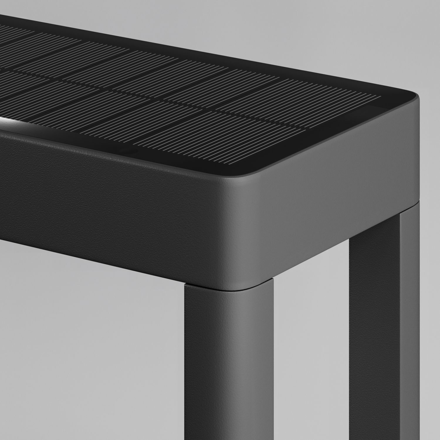 Solar Pollerleuchte Aluminium Glas LED IP54 50 cm eckig Barhocker, Mobiliar, Tabelle