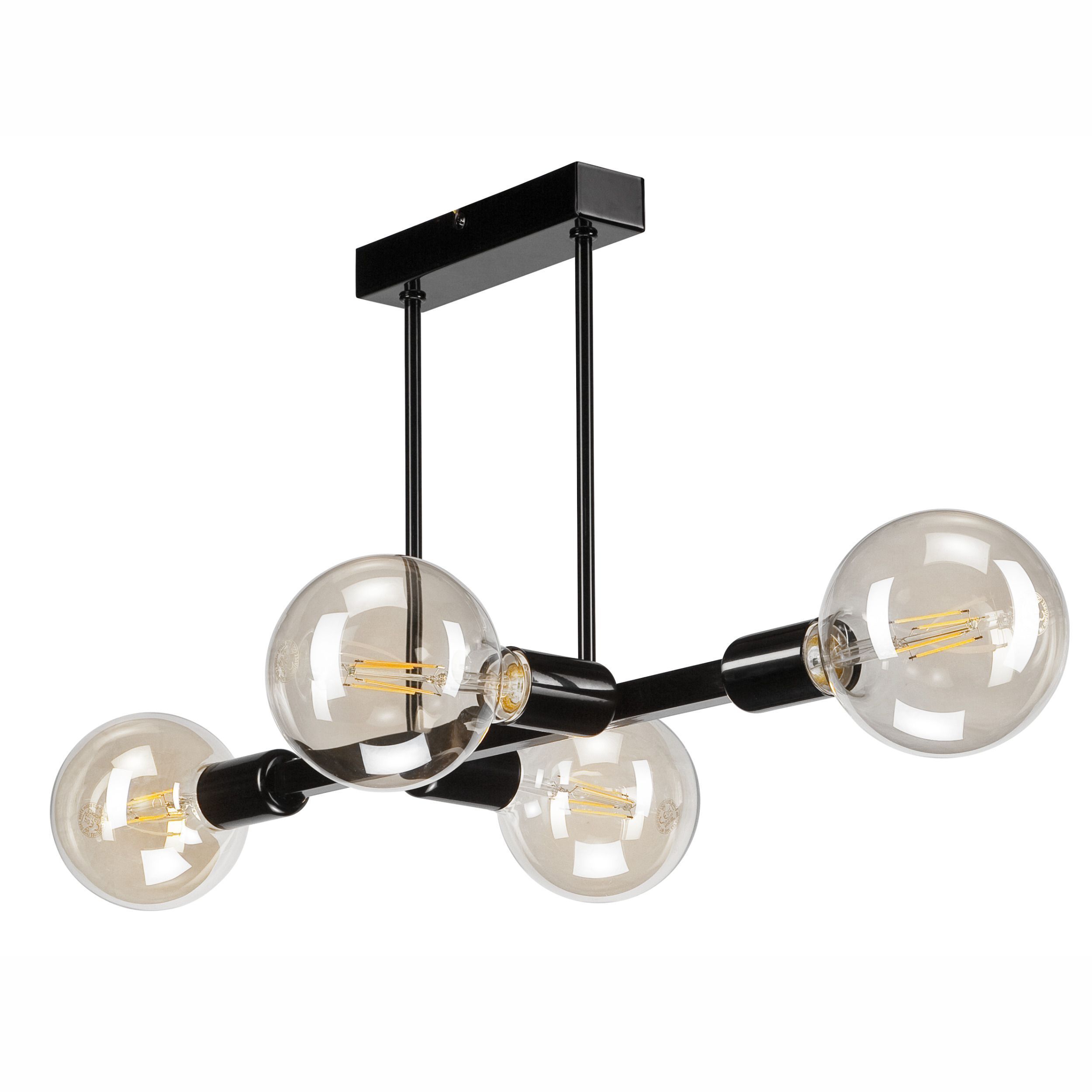 Lampe de plafonnier salon métal noir pour 8x E27 Licht, Lampe, Deckenventilator, Gerät, Elektrisches Gerät