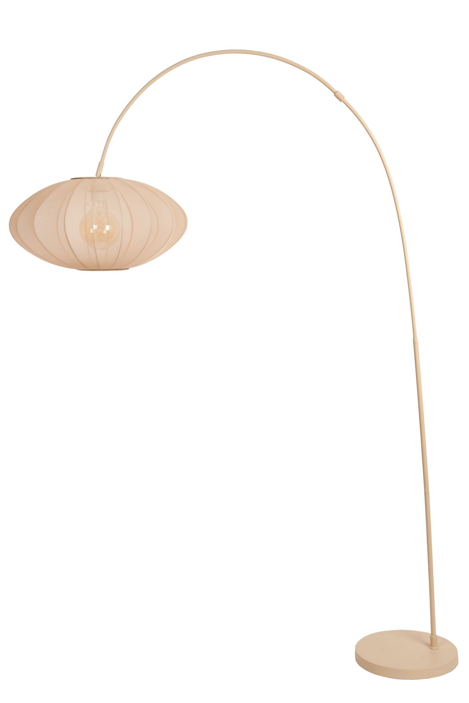 Stehlampe, Arc-Lampe, Beleuchtung, Beige, Rundschirm