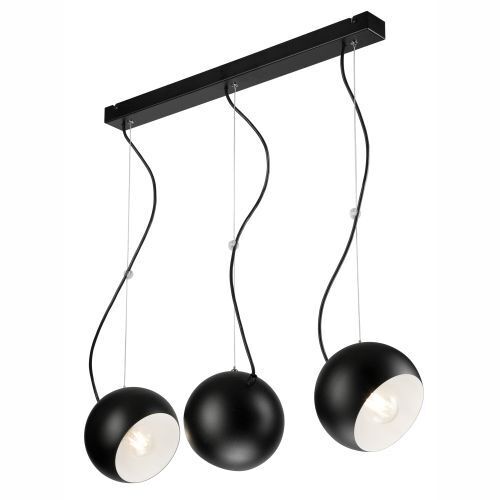 Suspension Salon Moderne Noir Blanc 3-flmg