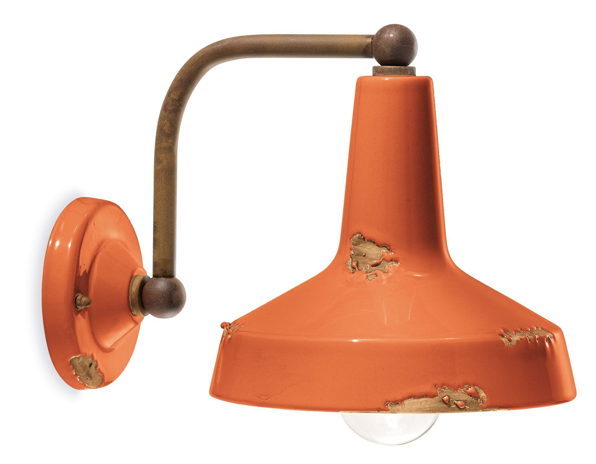 Applique Métal Céramique H : 21 cm E27 Vintage MOLETI