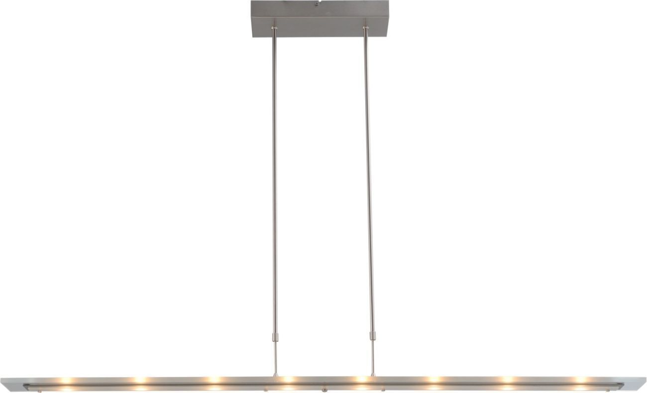 Suspension LED à intensité variable Abat-jour en verre nickel mat