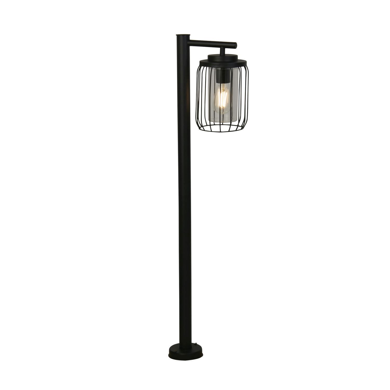 Luminaire de chemin résistant aux intempéries Aluminium IP44 E27 Noir