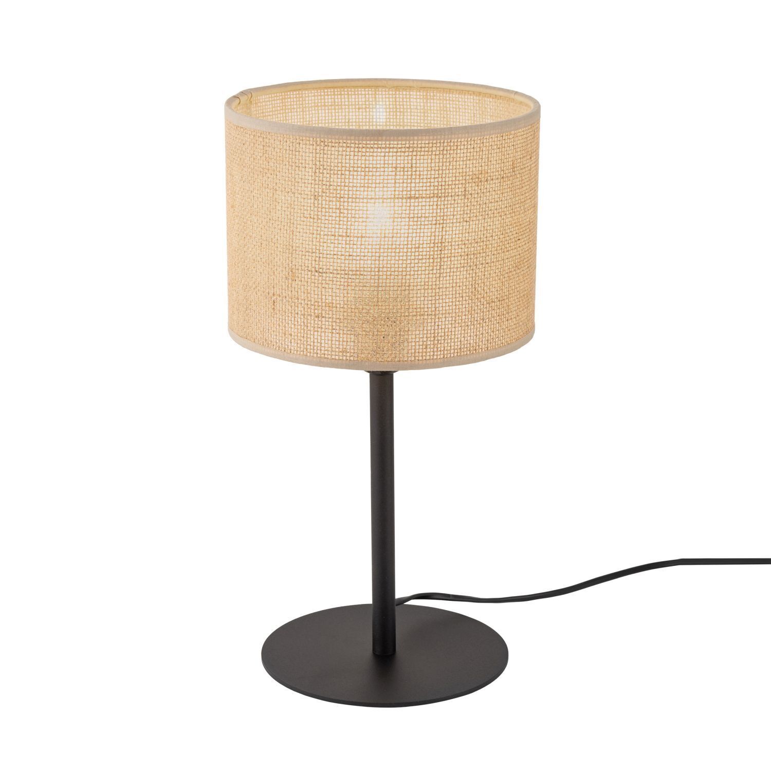 Lampe de table Boho 39 cm de haut Ø 22 cm métal jute E27
