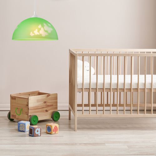 Lampe de chambre d'enfant verte ronde fille colorée