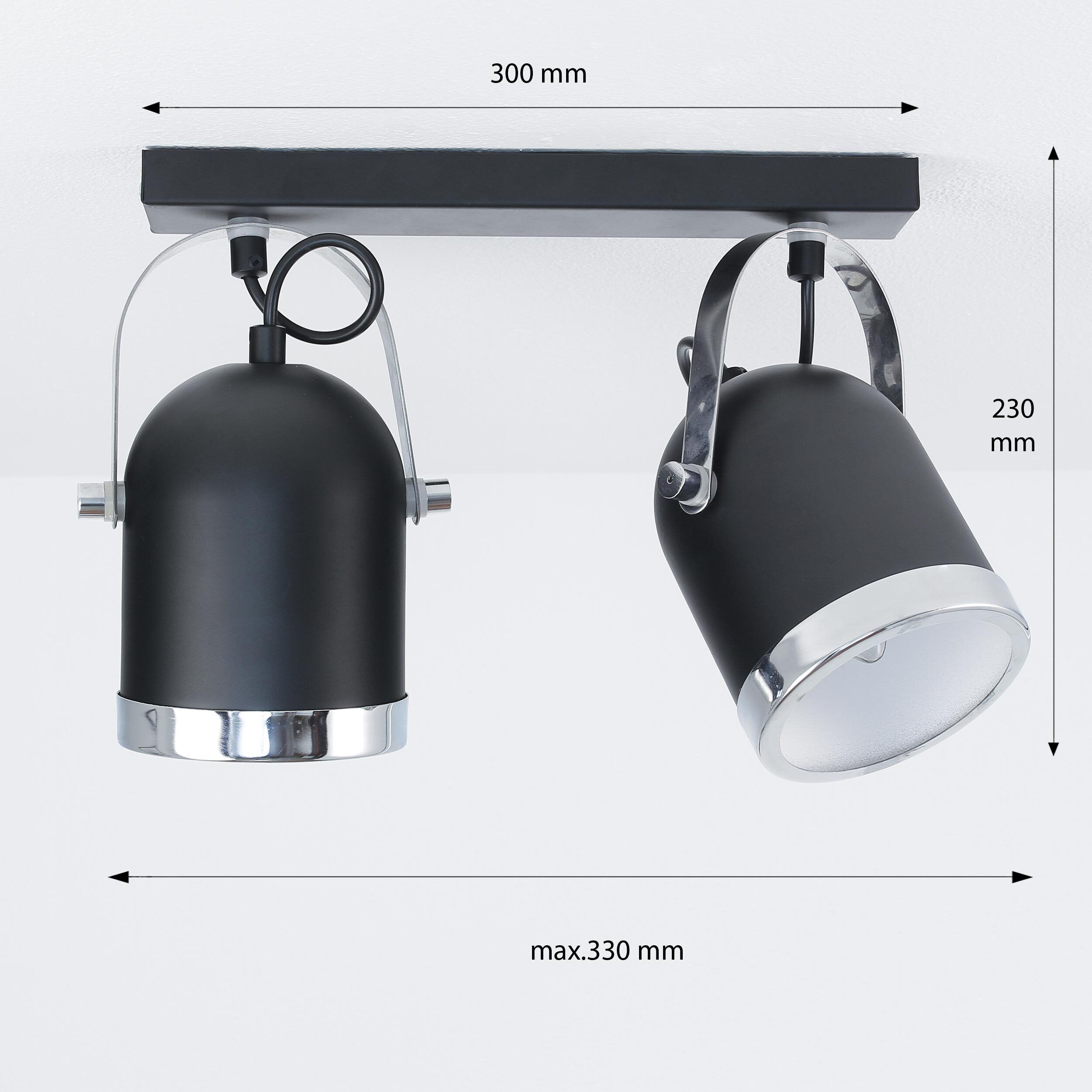 Spot NEO en noir 2-flmg Beleuchtung, Leuchte, Lampe