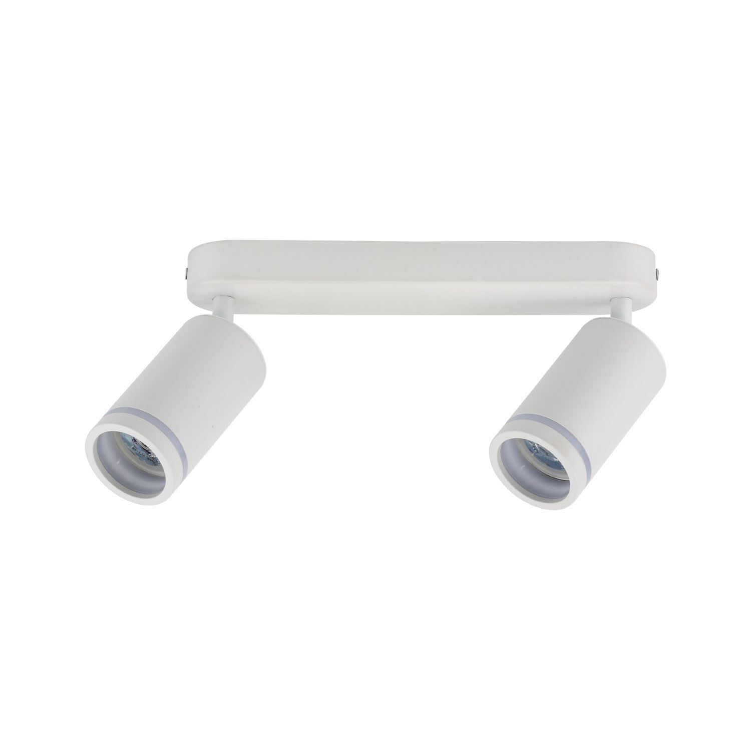 Plafonnier blanc métal 43,5cm orientable 2 flammes GU10 Plafonnier blanc métal 43,5cm orientable 2 flammes GU10