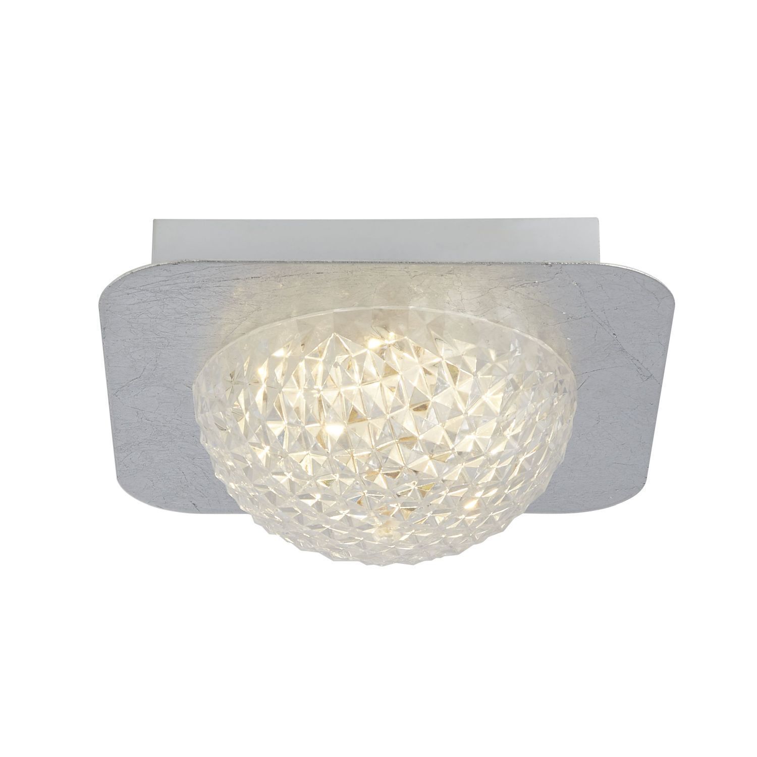 Spot LED encastré argenté métal L:18 cm 600 lm plafond