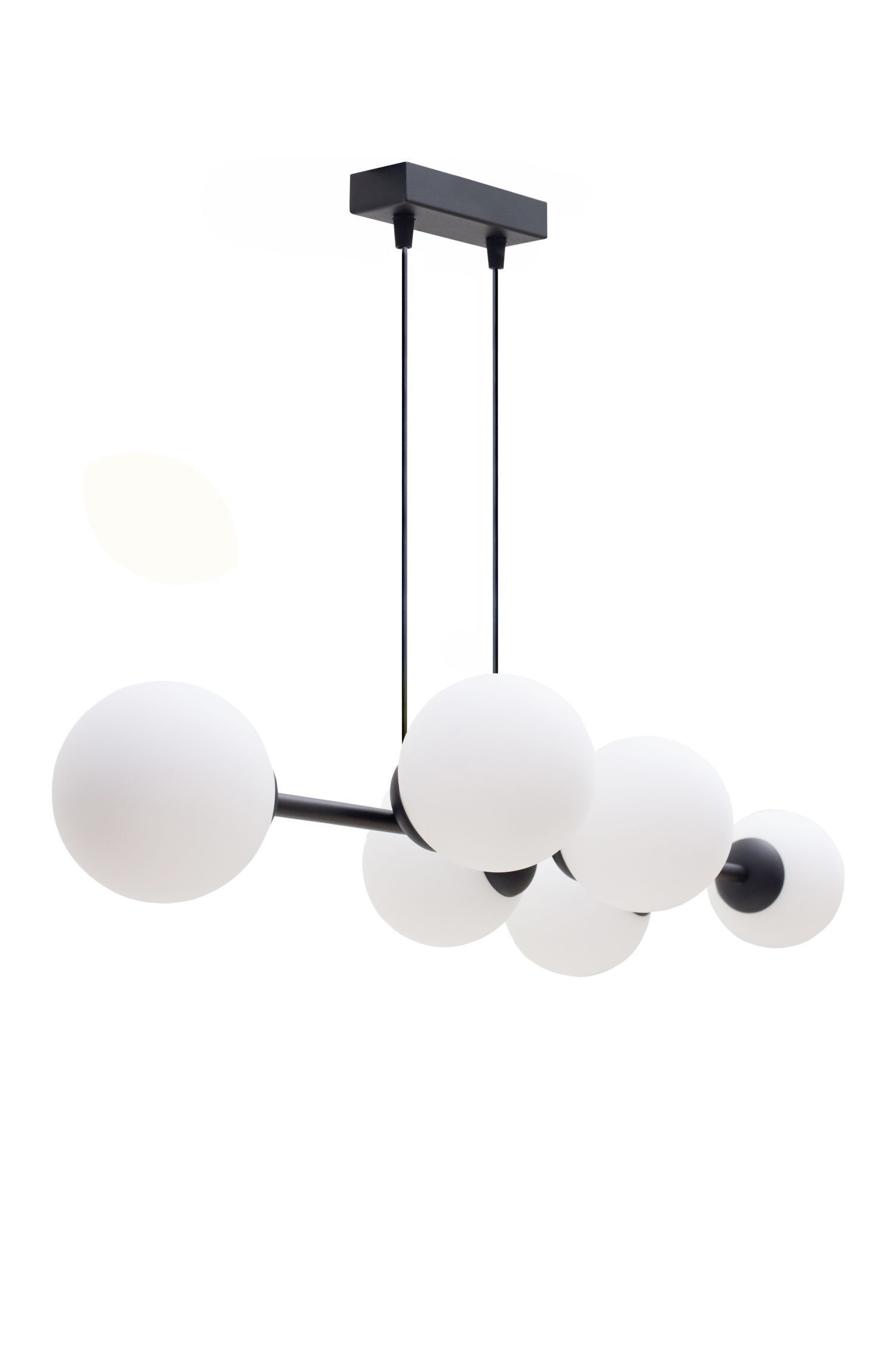 Lampe à suspendre anti-éblouissement verre métal 100 cm long E27 noir Leuchter, Lampe, Deckenleuchte, Deckenventilator, Elektrisches Gerät