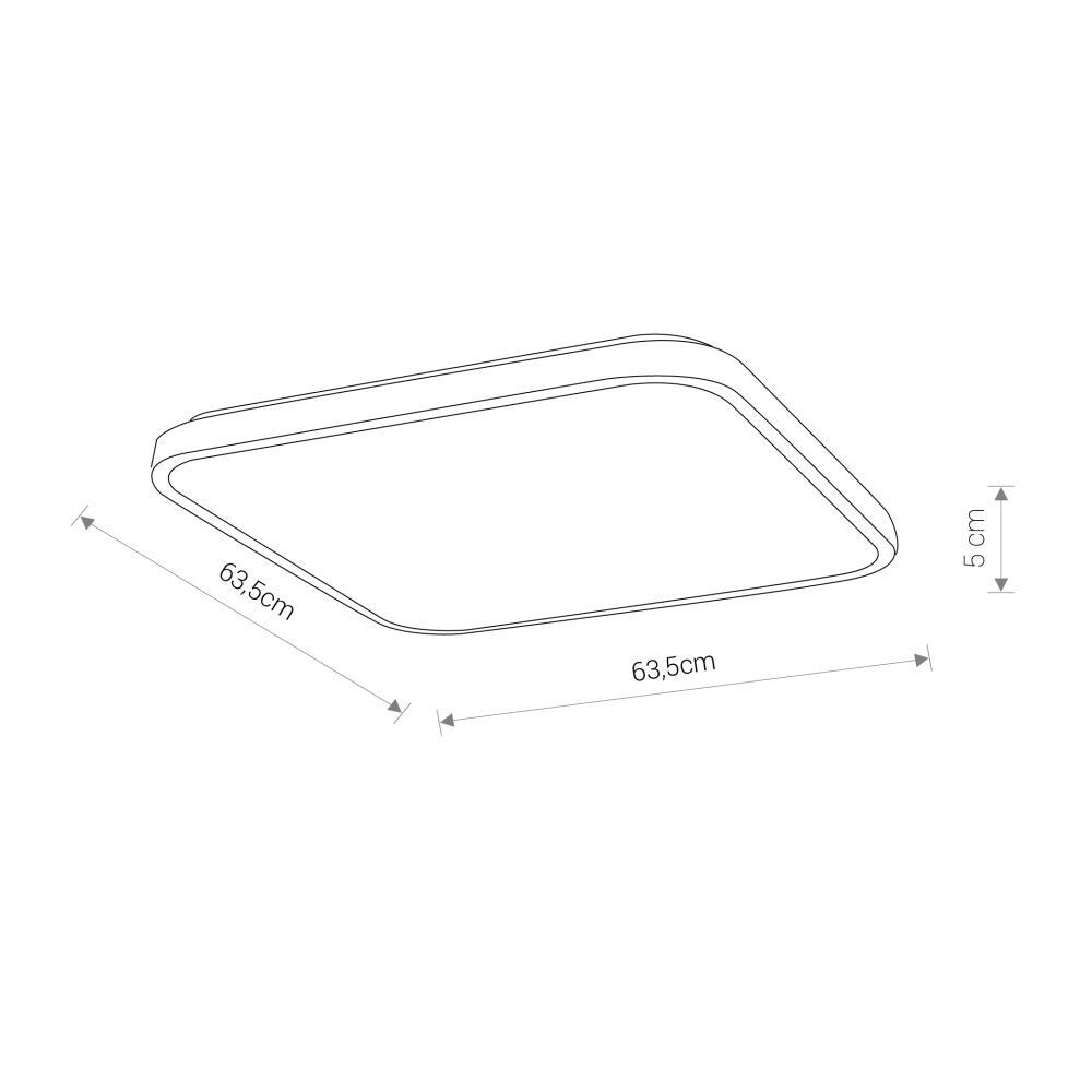 Plafonnier LED blanc métal IP44 4000K à faible éblouissement Diagramm, Handlung
