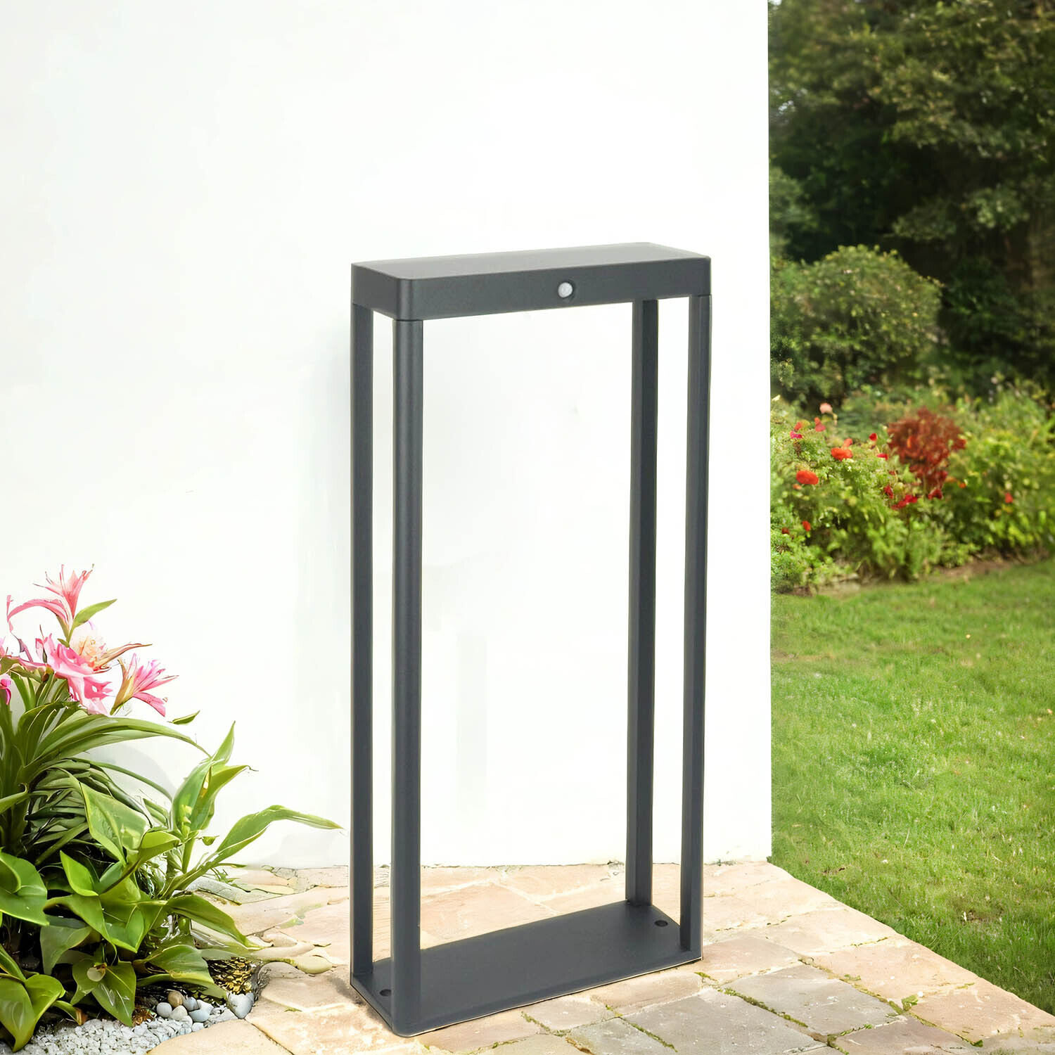 Energieeffiziente LED Solarleuchte IP65 2 W Dunkelgrau