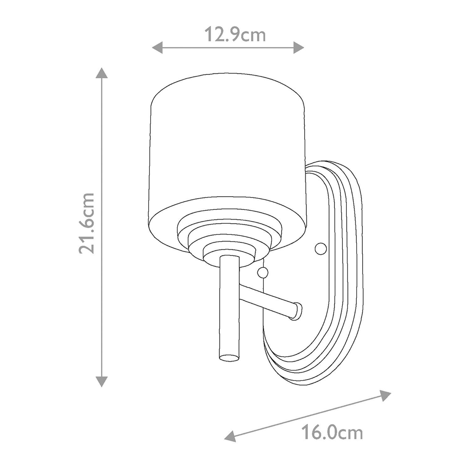 Wandleuchte, Wandhalter, Kabel, Rundschirm, Lampenwechsel