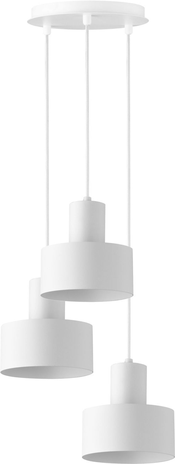 Suspension blanche Retro en forme d'abat-jour