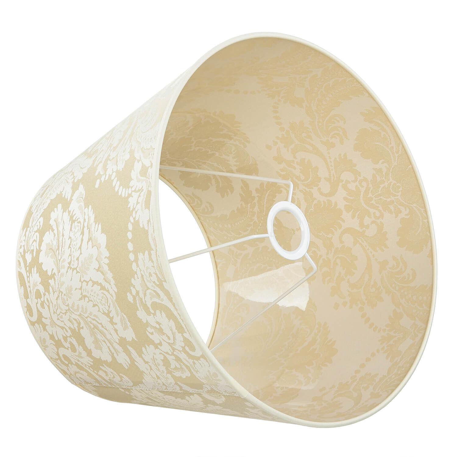 Tissu Abat-jour Crème Blanc Grand lampadaire E27 Lampe, Lampenschirm