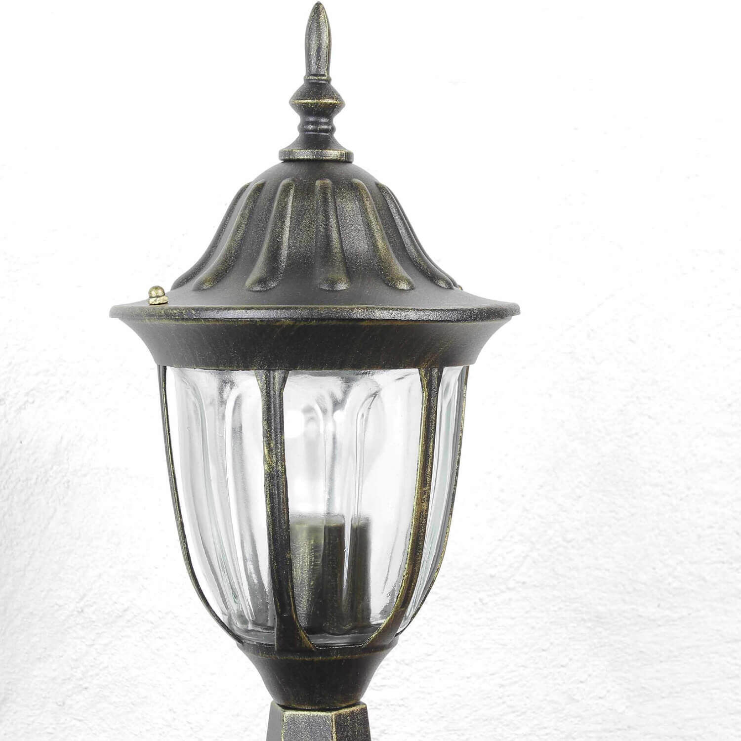 Lampe de socle rustique MILANO or antique 40cm de haut Lampe