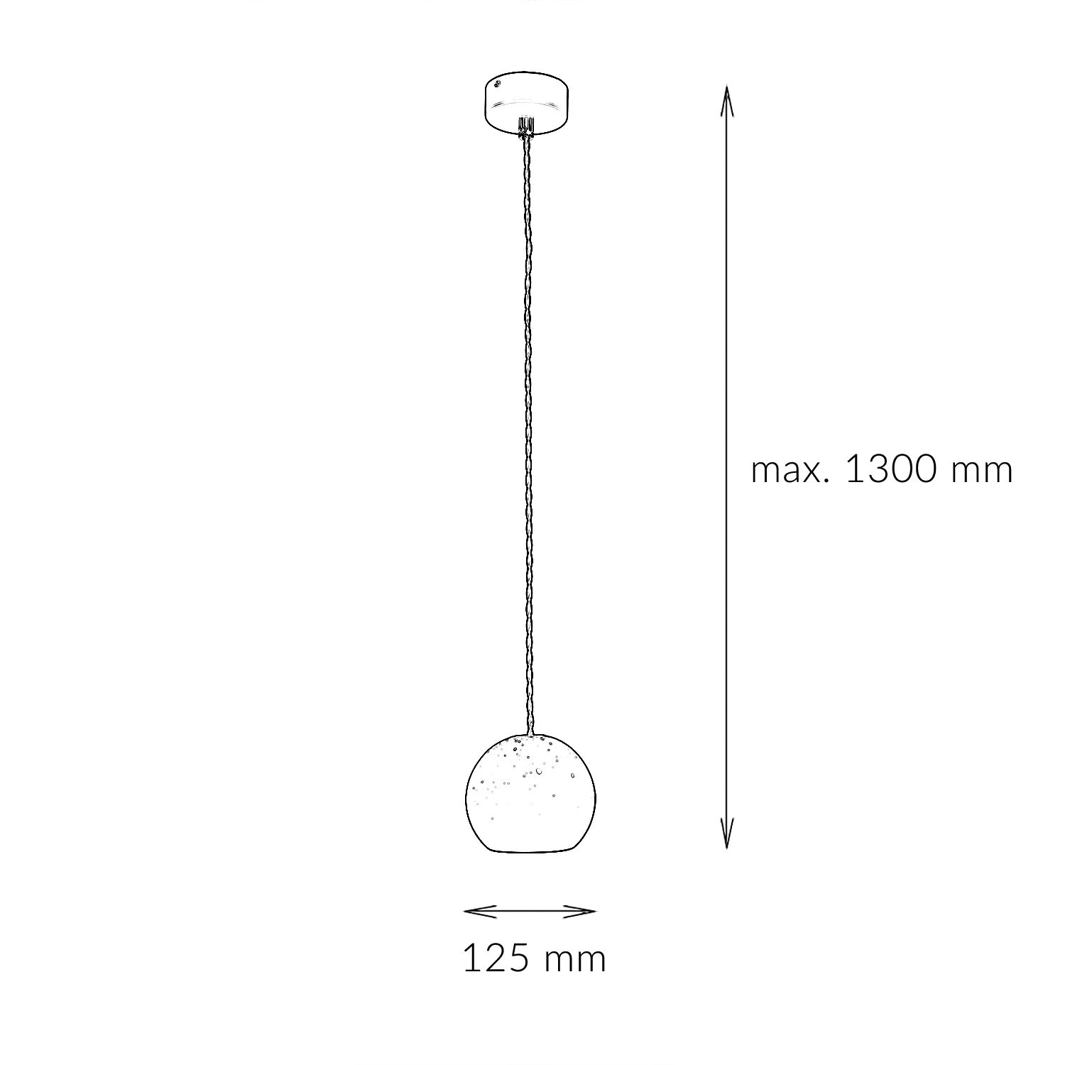 Table Lampe à suspendre GEOMETRIC Ø13cm Béton Gris