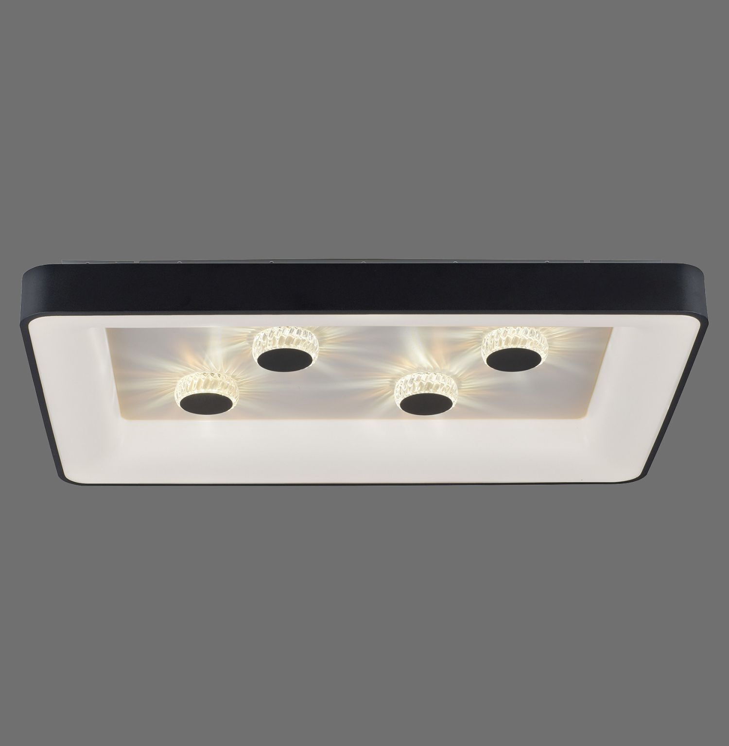 Plafonnier LED noir 2700-5000 K 6295 lm dimmable