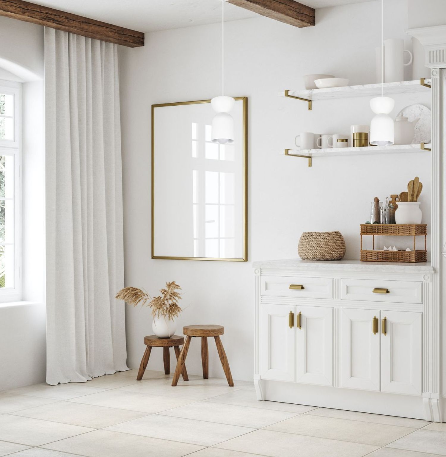 Lampe à suspendre minimaliste Blanc Intemporel E27 Ø11 cm rond Drinnen, Innenarchitektur, Inneneinrichtung, Mobiliar, Fußboden