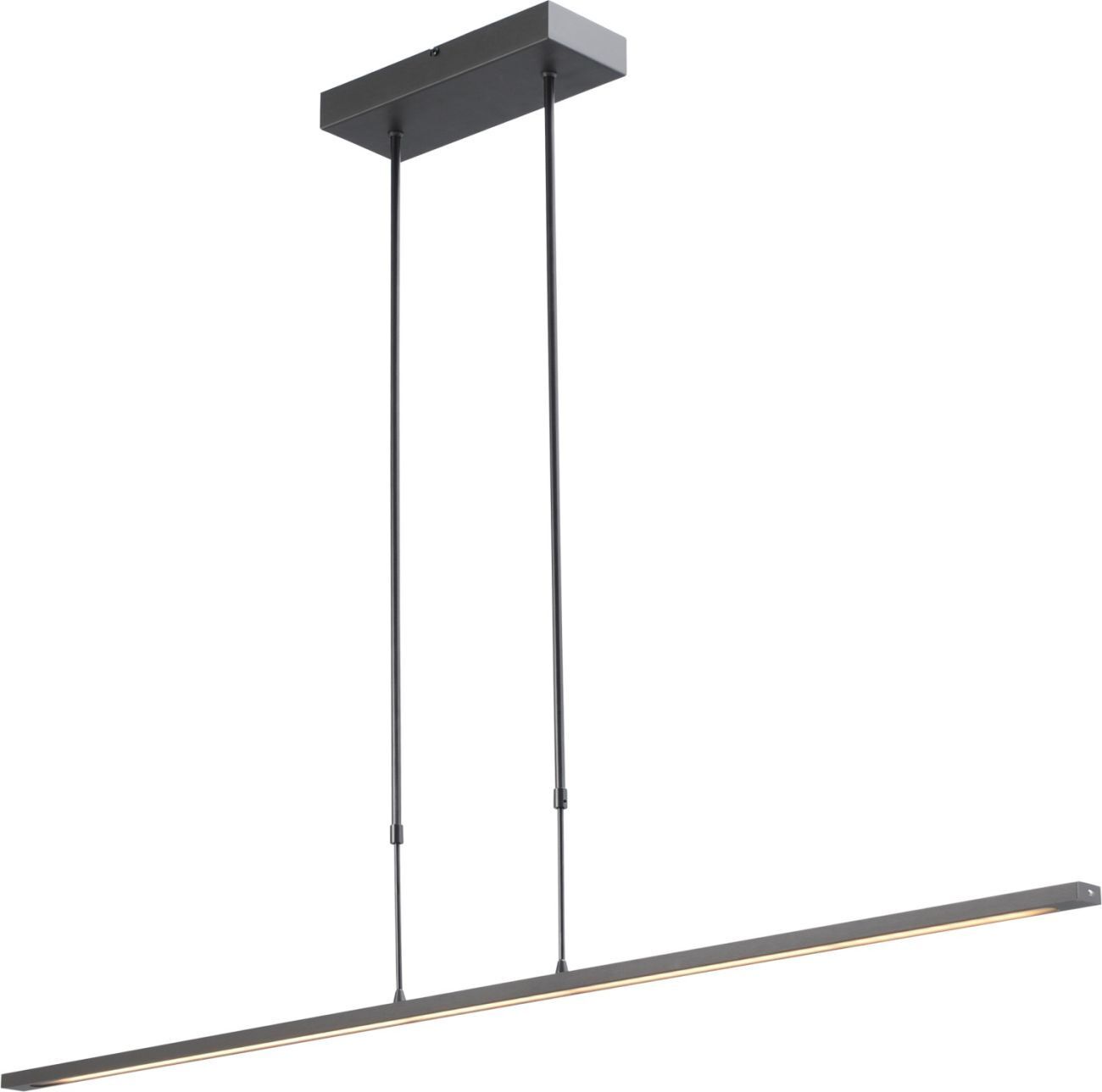 Suspension LED fine à intensité variable REAL nickel foncé