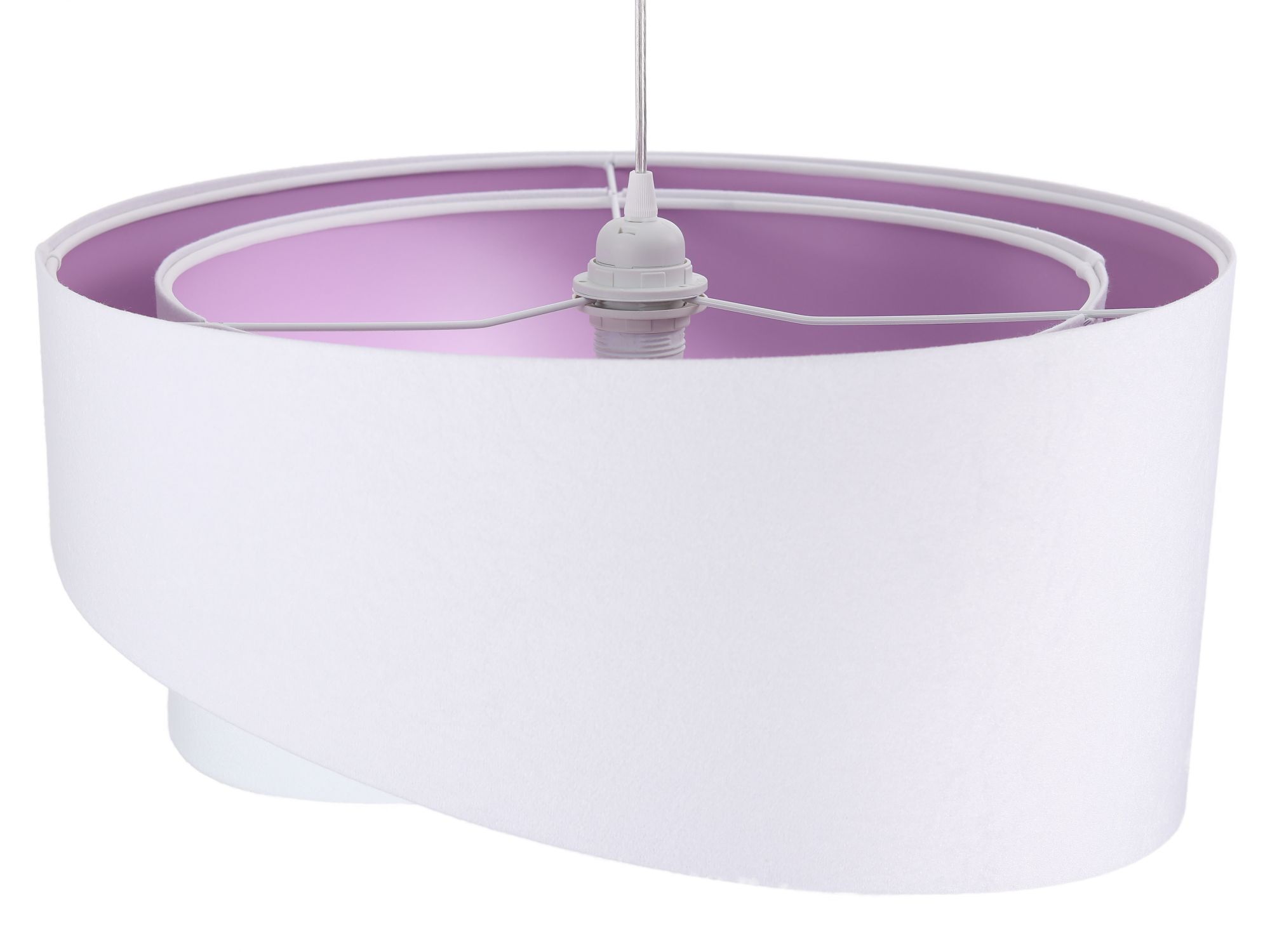 Hängelampe Weiß Flieder rund Ø50cm Esstisch Lampe, Lampenschirm