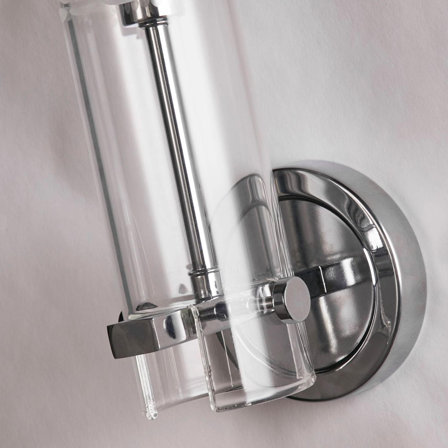 Lampe de salle de bain murale IP44 H : 28,5 cm Chromé Clair G9
