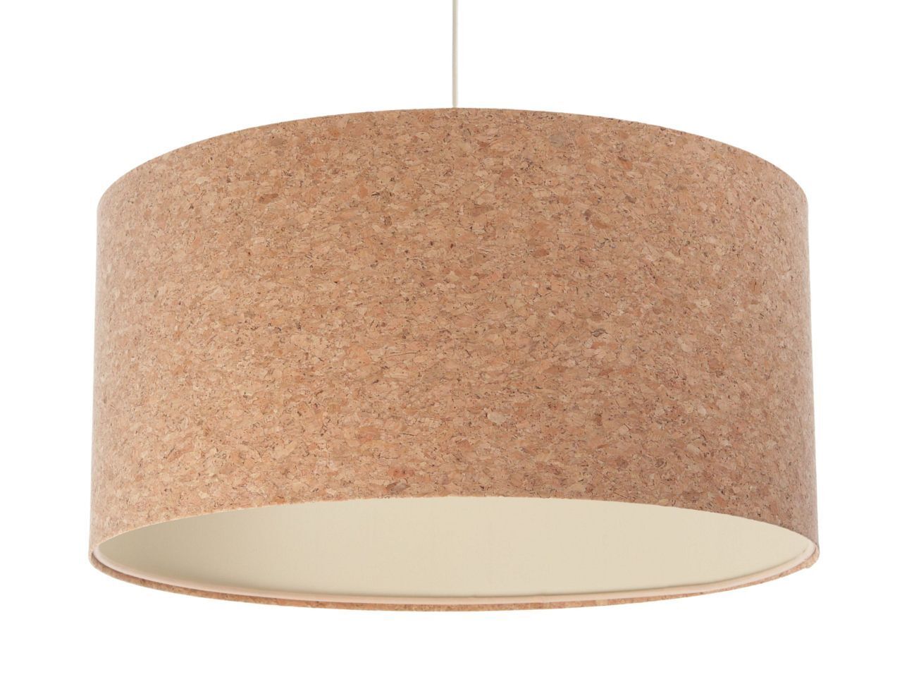 Suspension Nature Blanc E27 Ø 30 cm Liège Moderne