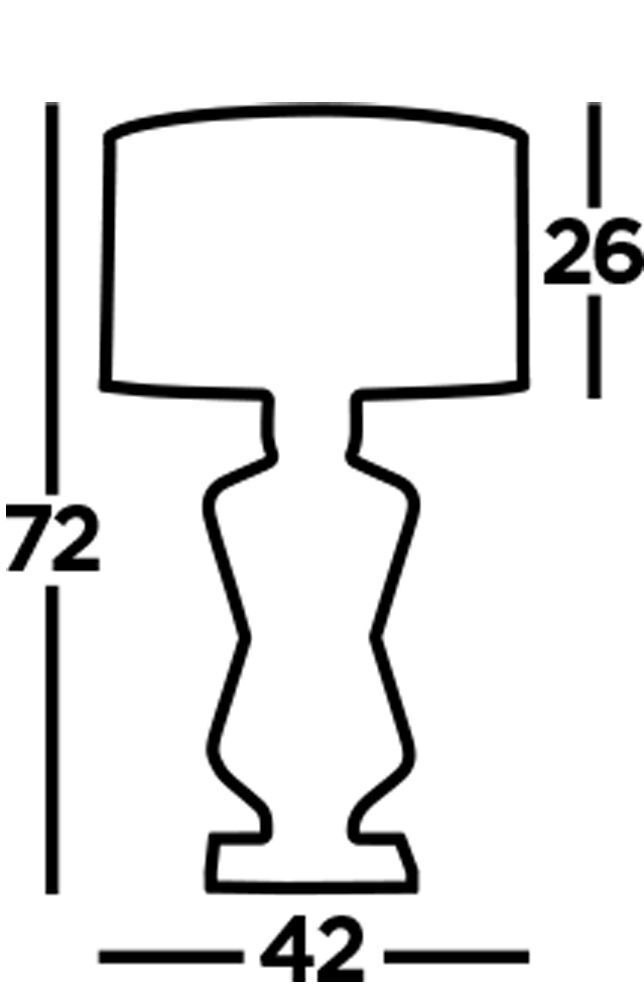 Lampe de table or noir hauteur 72 cm E27 métal satiné