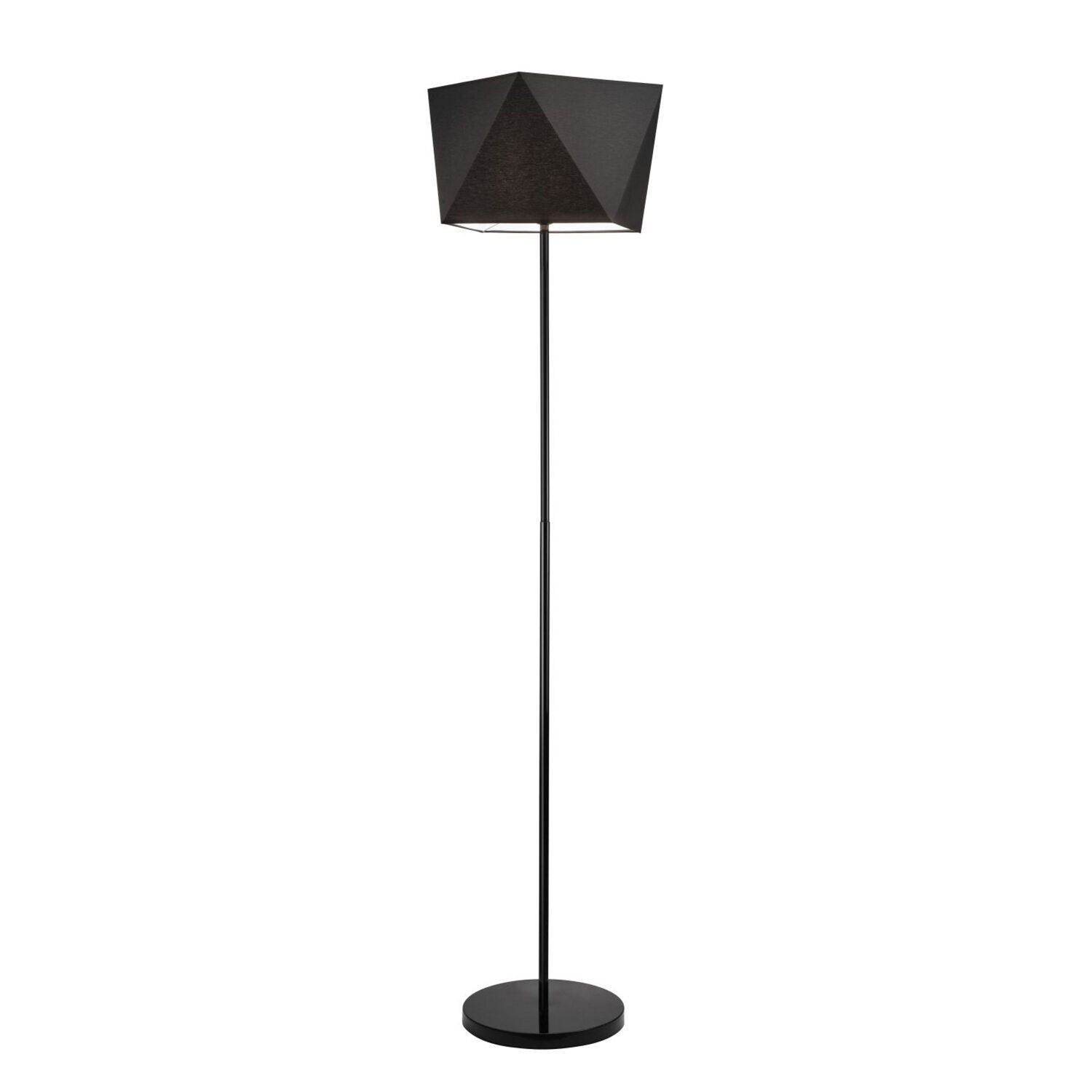 Lampadaire noir tissu 170cm salon stylé