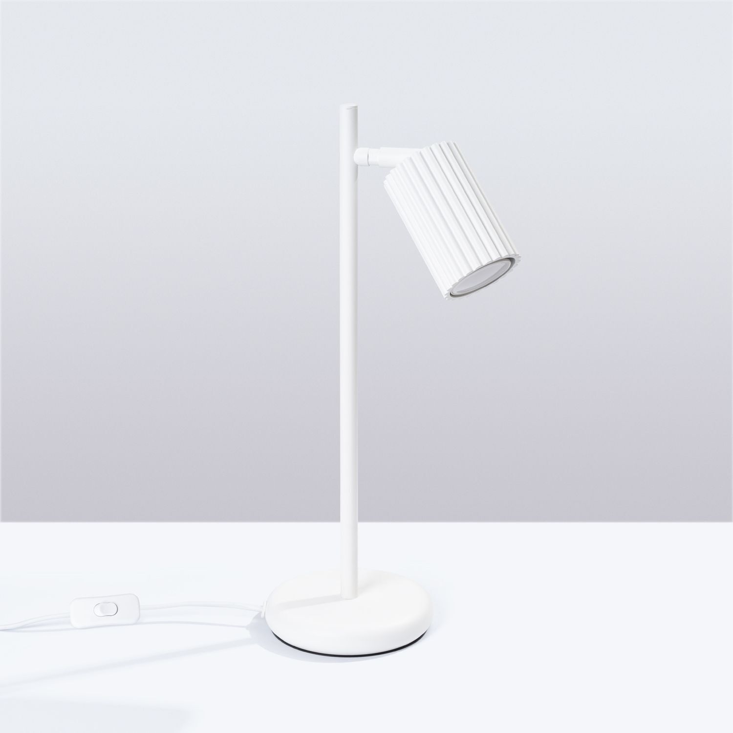 Lampe de bureau Blanc Métal H : 43 cm orientable GU10 Lampe, Tischlampe