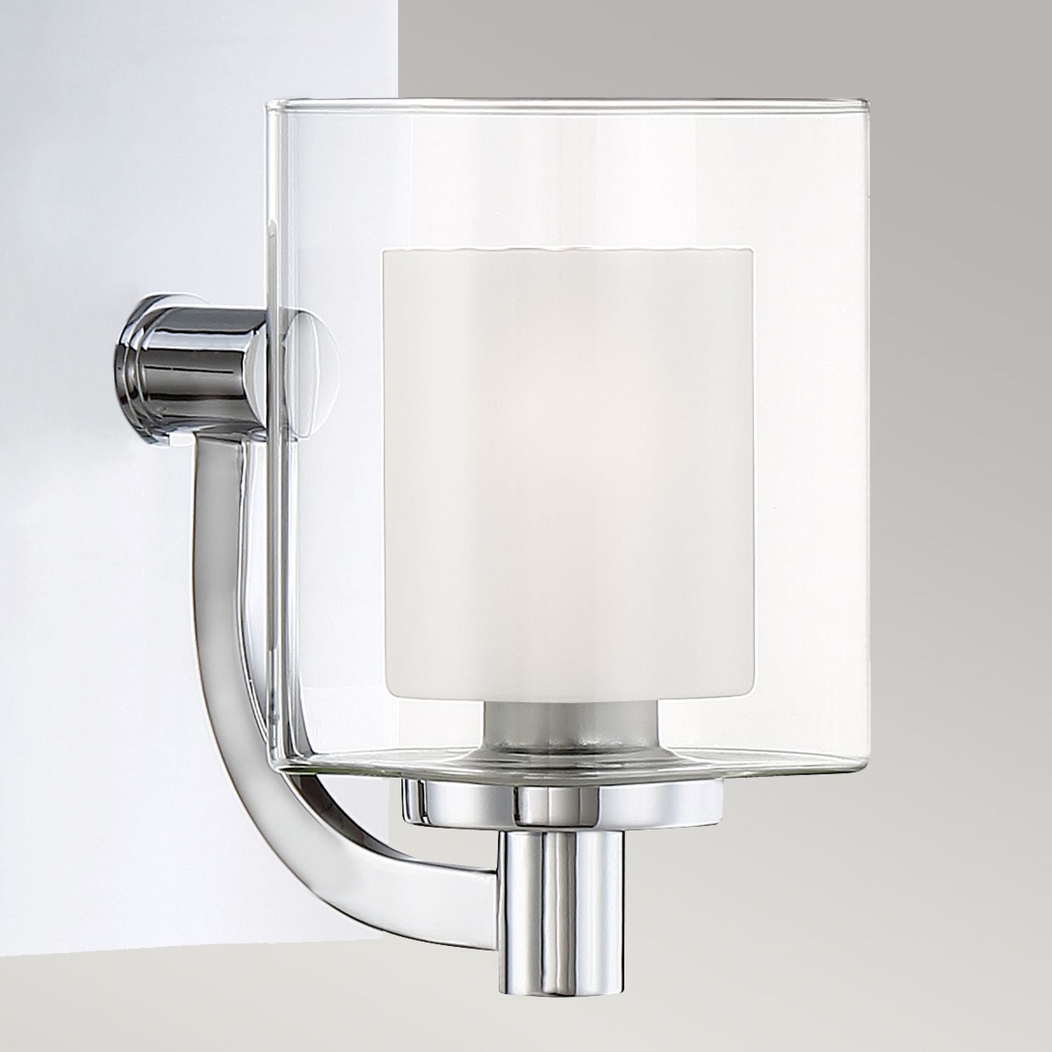 Applique salle de bain avec LED G9 H : 23,2 cm IP44 Chrome Blanc Métal Verre