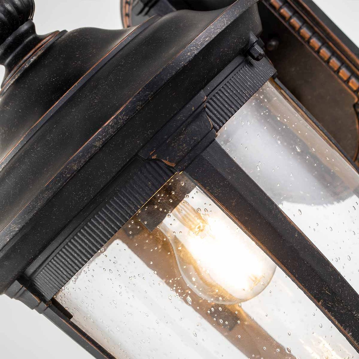 Lampe murale extérieure IP44 54,3 cm de haut en bronze rustique