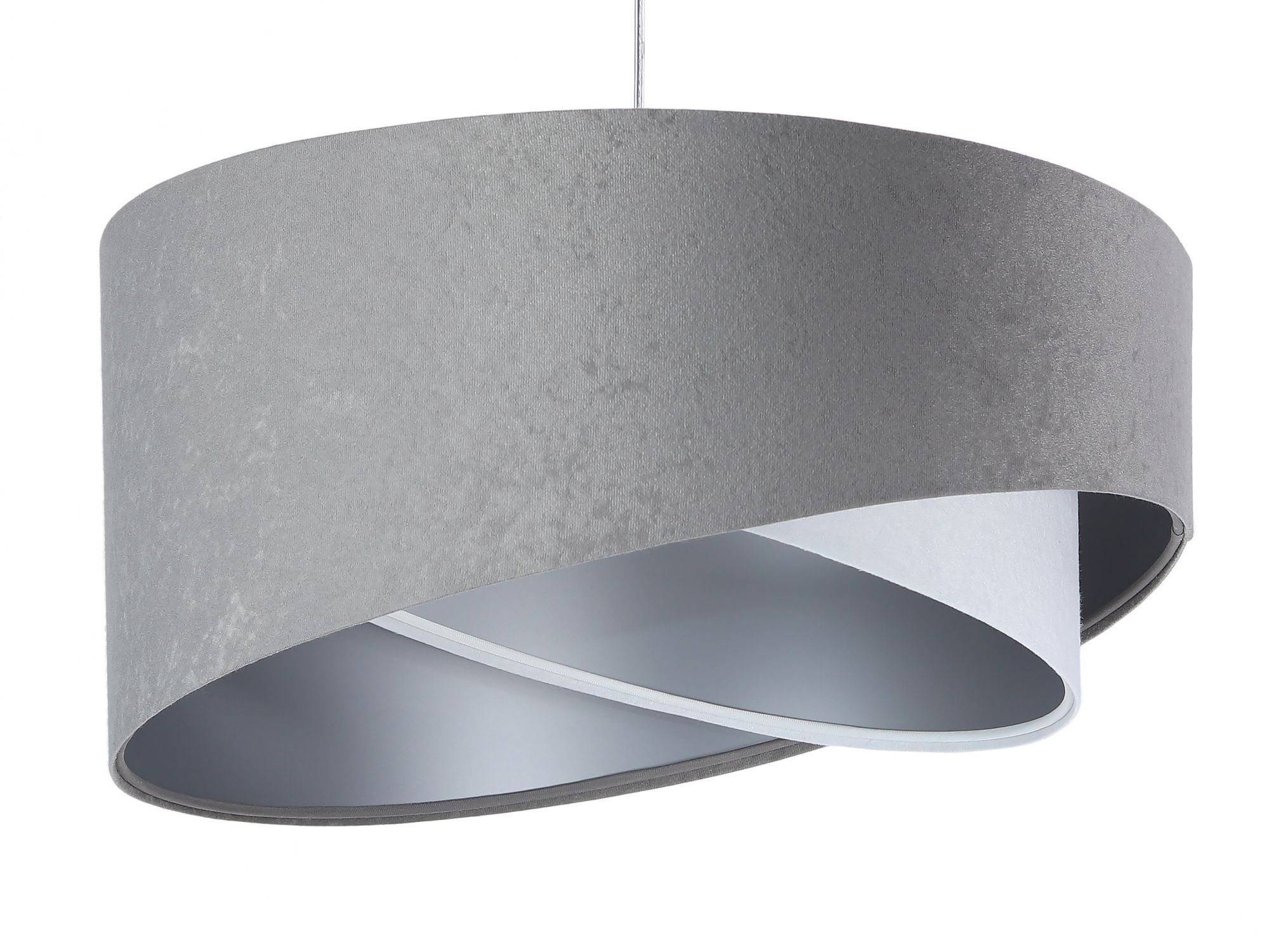 Lampe suspendue Table de salle à manger ronde Gris Blanc Argent Ø50cm