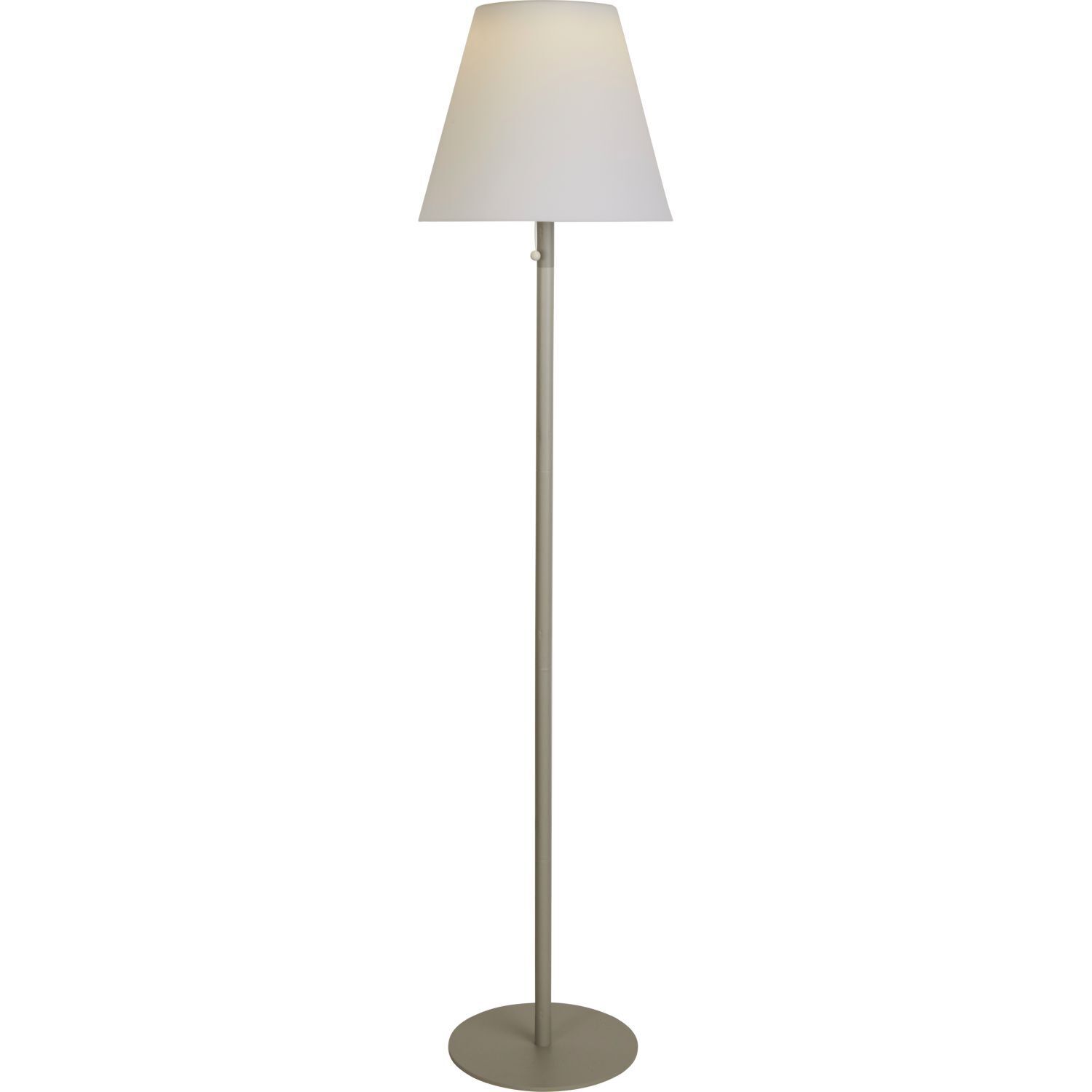 Lampadaire solaire extérieur LED IP44 158 cm en argent blanc 3000 K