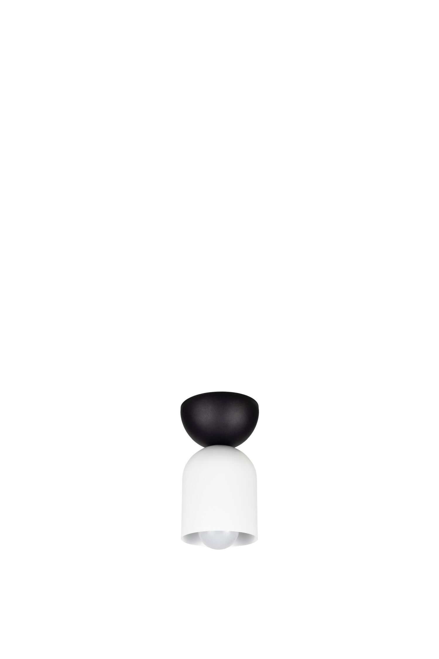 Lampe à suspendre minimaliste Blanc Noir E27 Ø11 cm rond