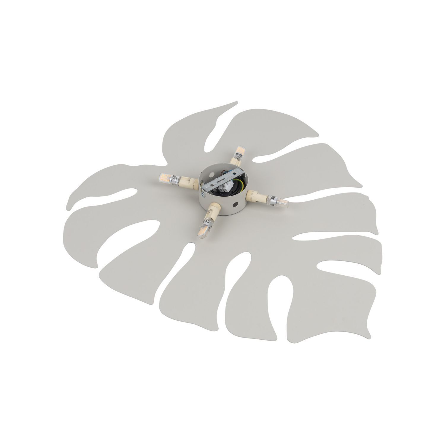 Applique blanche lumière indirecte métal H : 54 cm 4x G9 feuille