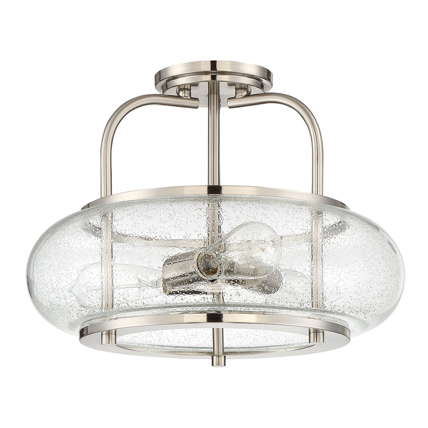 Lampe de plafond verre métal Ø41cm intérieur style vintage