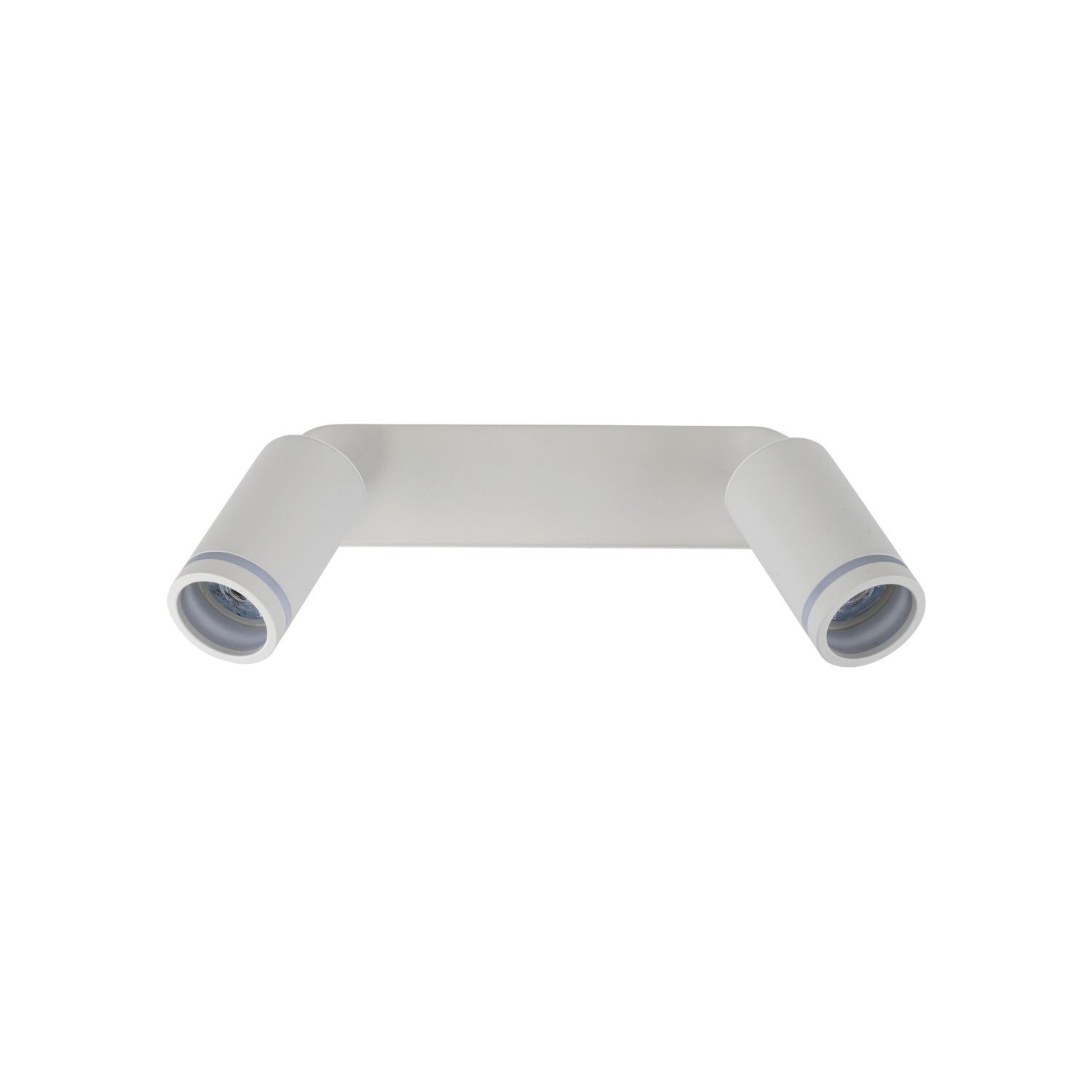 Plafonnier blanc métal 43,5cm orientable 2 flammes GU10