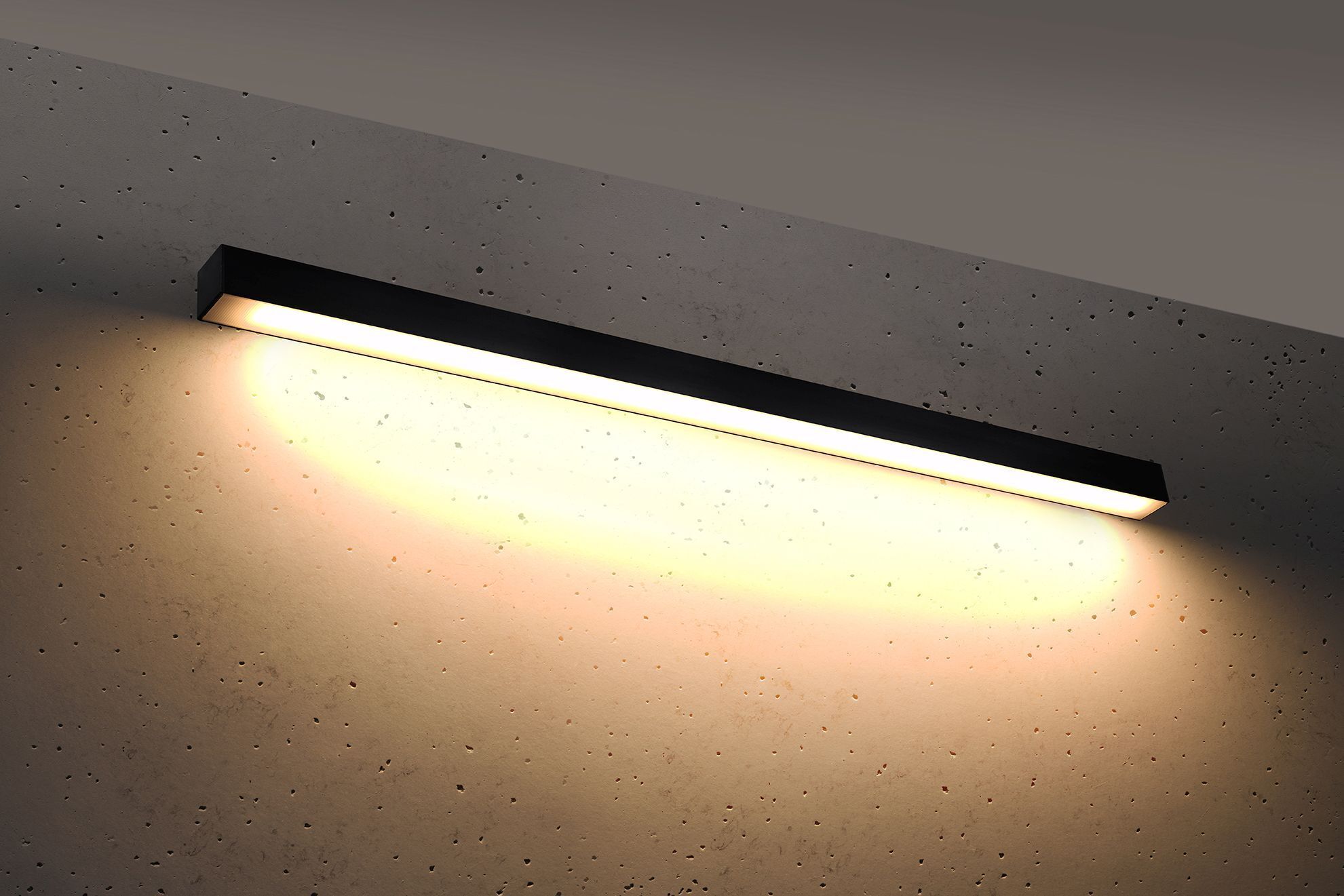 Applique murale LED étroite 118 cm à faible éblouissement Métal Downlight