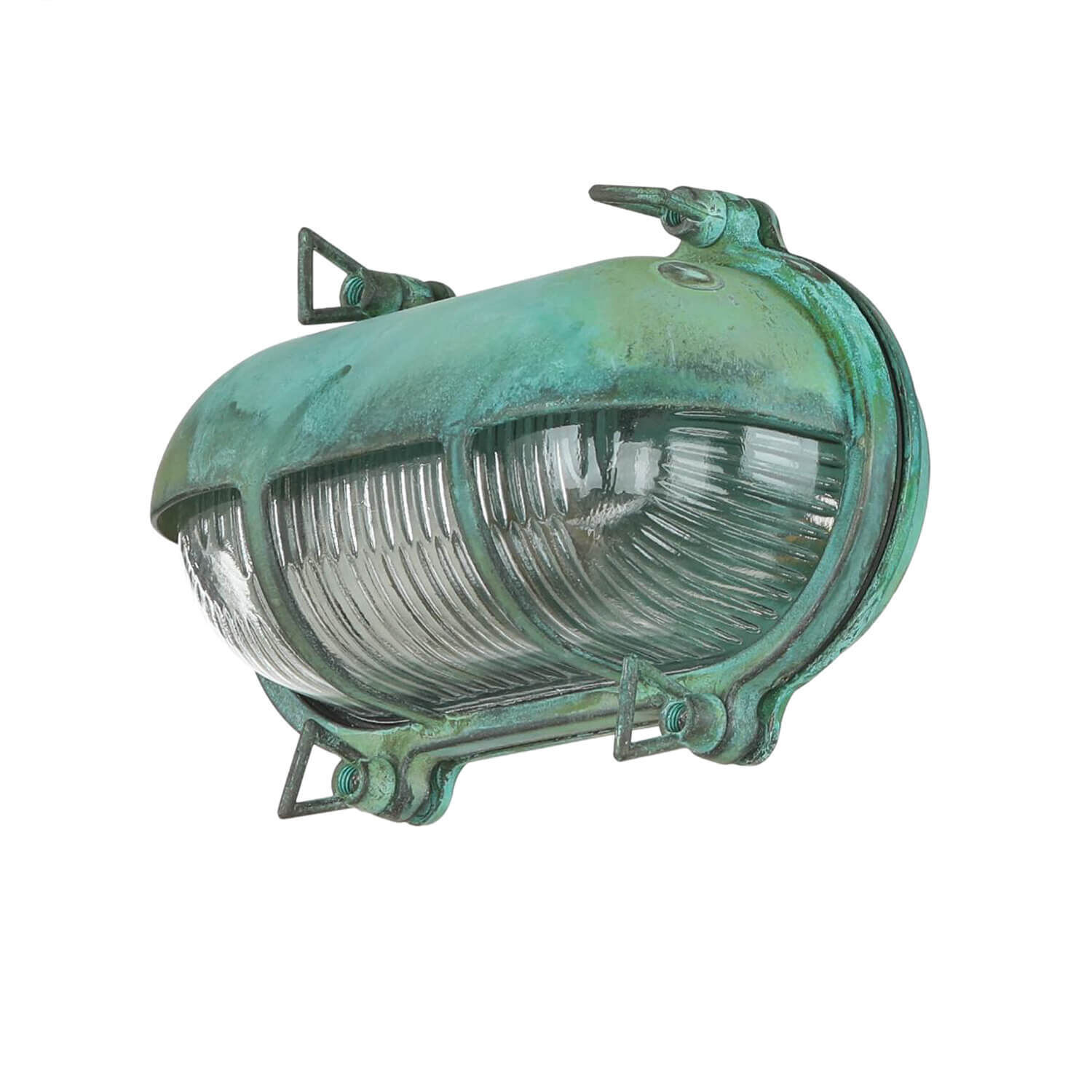 Lampe d'extérieur Mur Maritim Vert Laiton Verre IP64