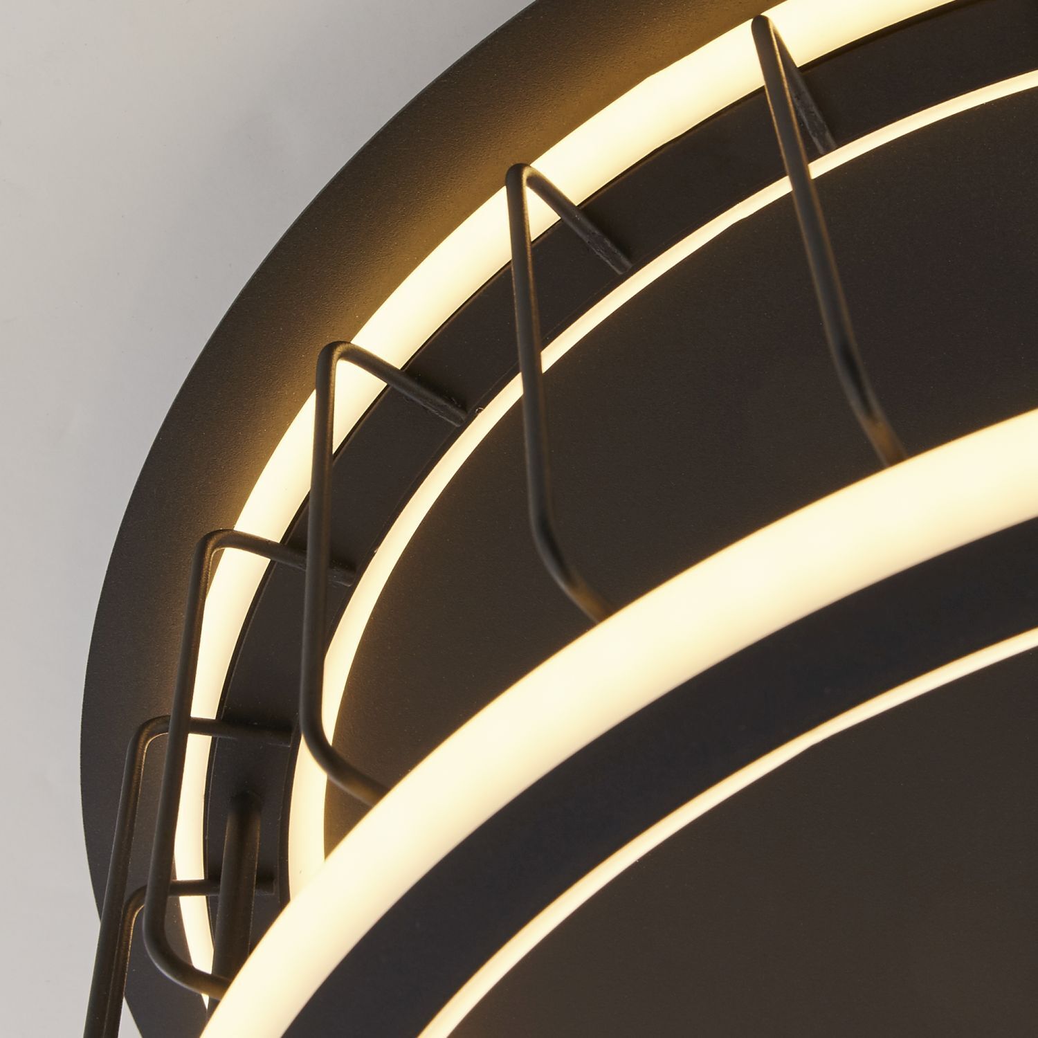 Plafonnier LED rond noir blanc 3000 K 1074 lm D : 40 cm