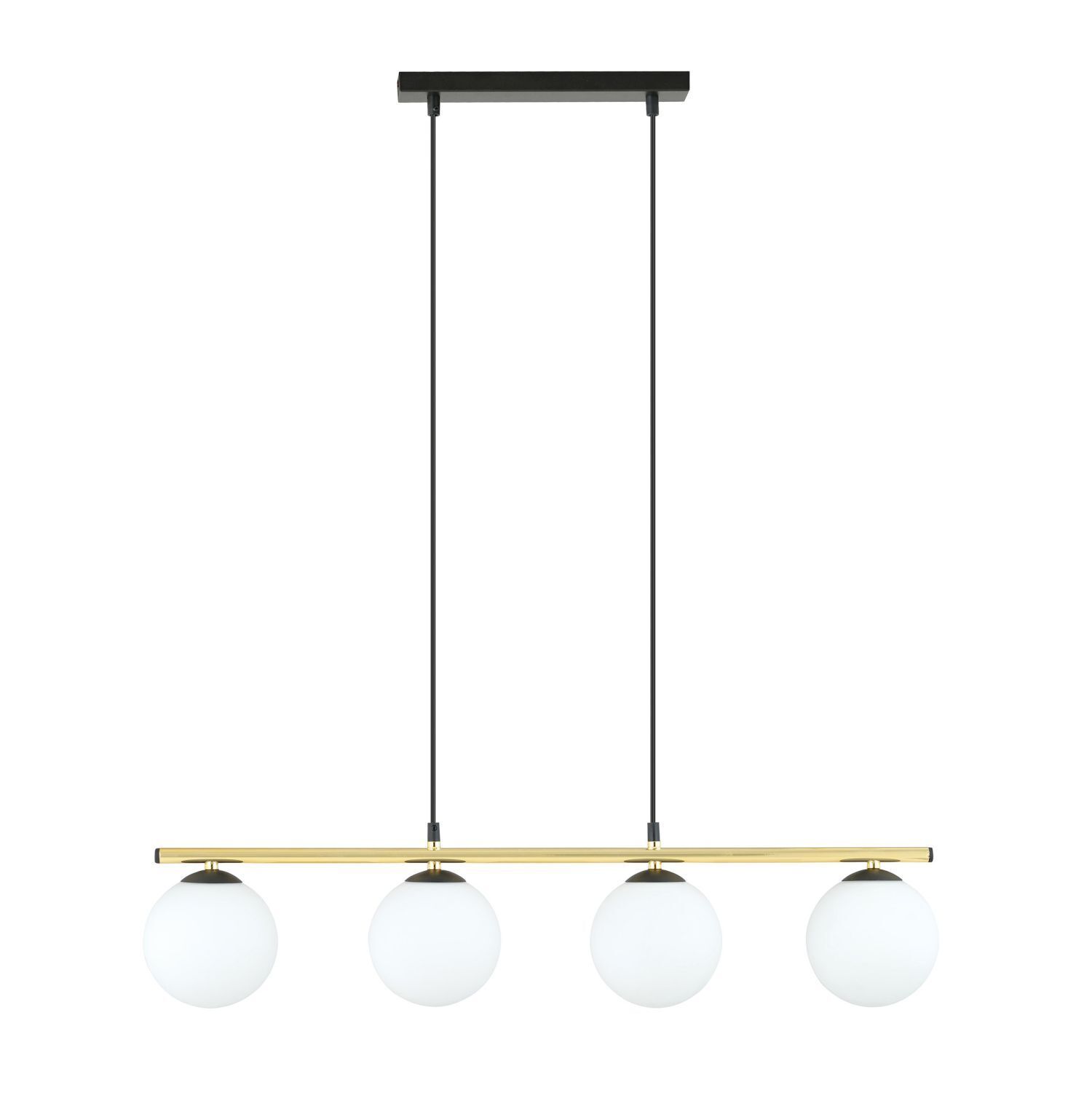 Lampe à suspendre allongée Abat-jour sphérique réglable 4x E14