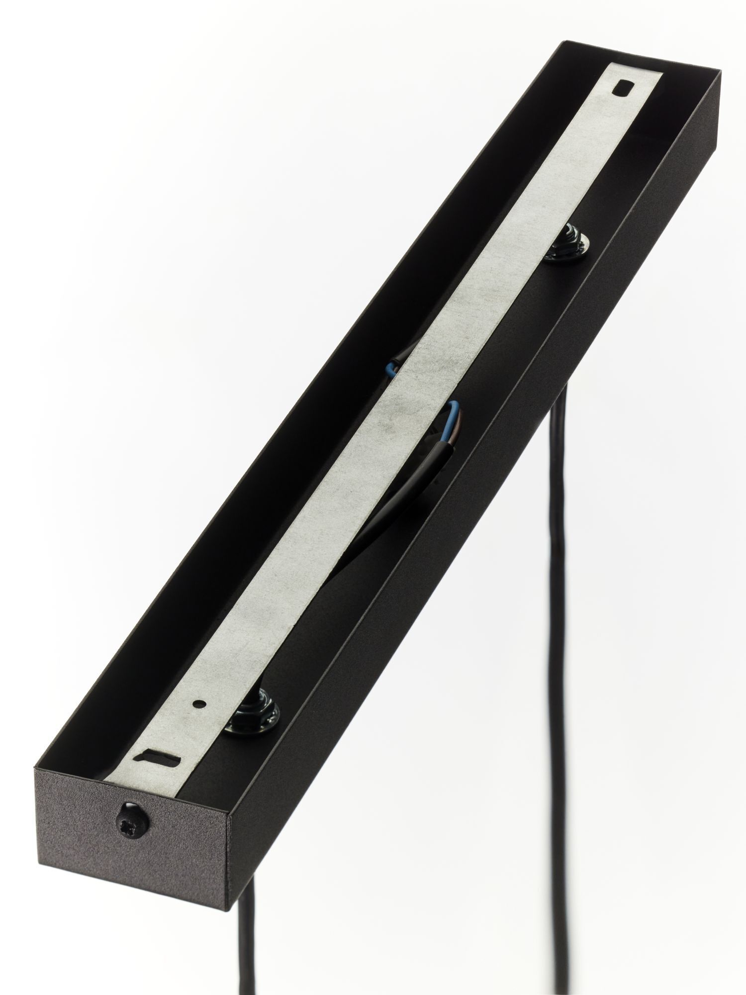 Hängelampe Metall Glas in Schwarz G9 L:54 cm 2-flammig