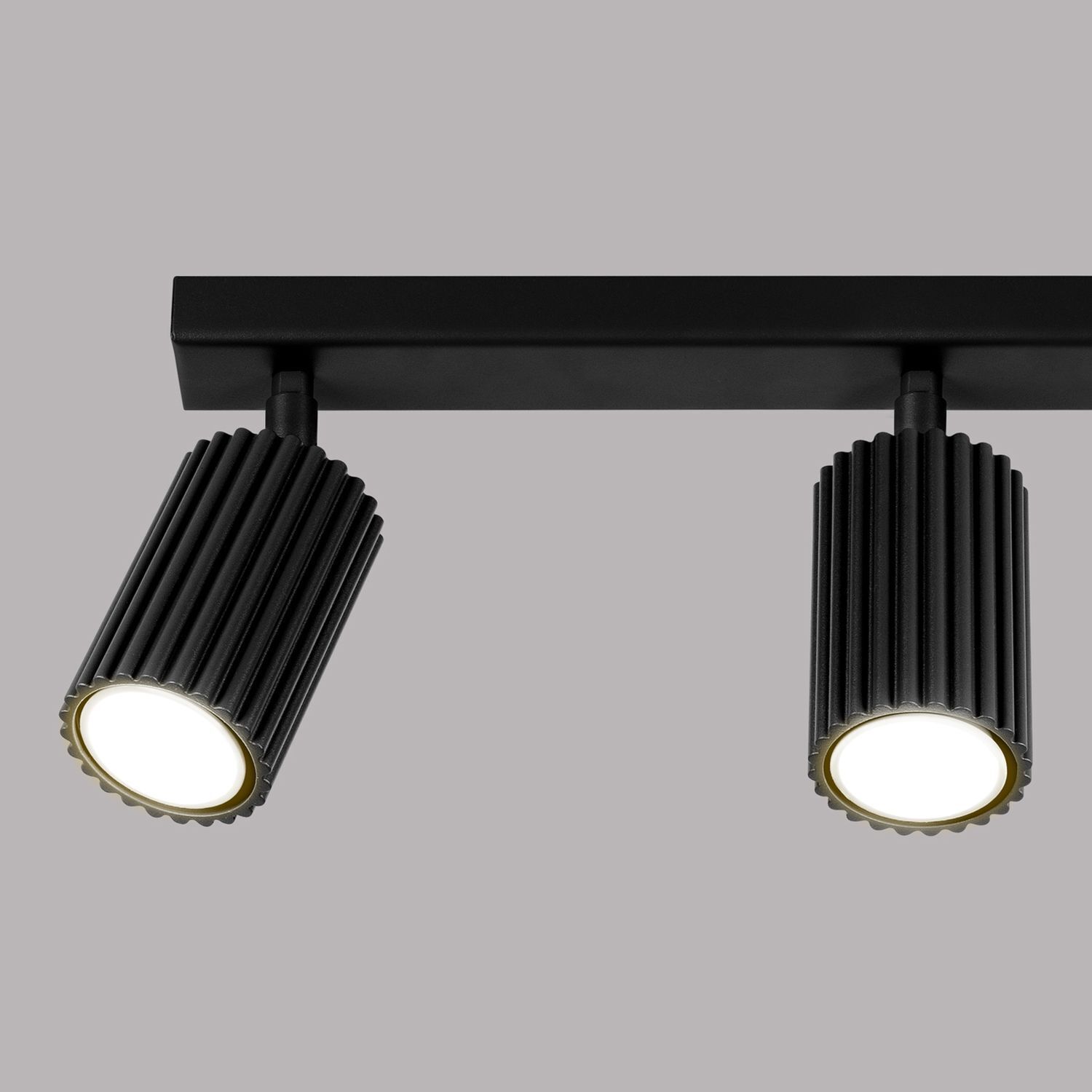 Projecteur de plafond noir 3 flammes L : 45 cm orientable GU10