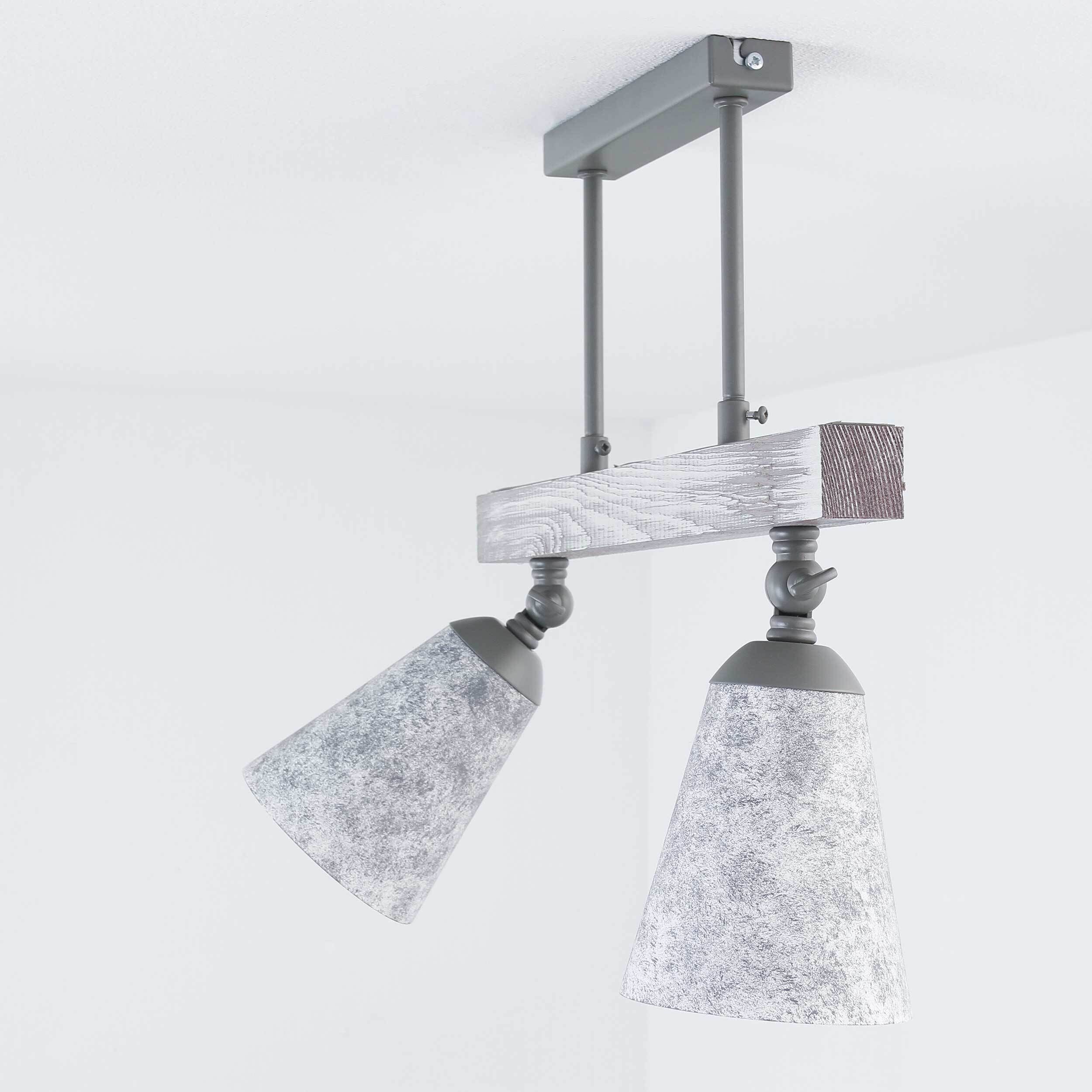 Cuisine Plafonnier AGAP bois véritable Shabby blanc 2xE27 Leuchte, Duscharmatur, Beleuchtung, Lampe, Deckenleuchte