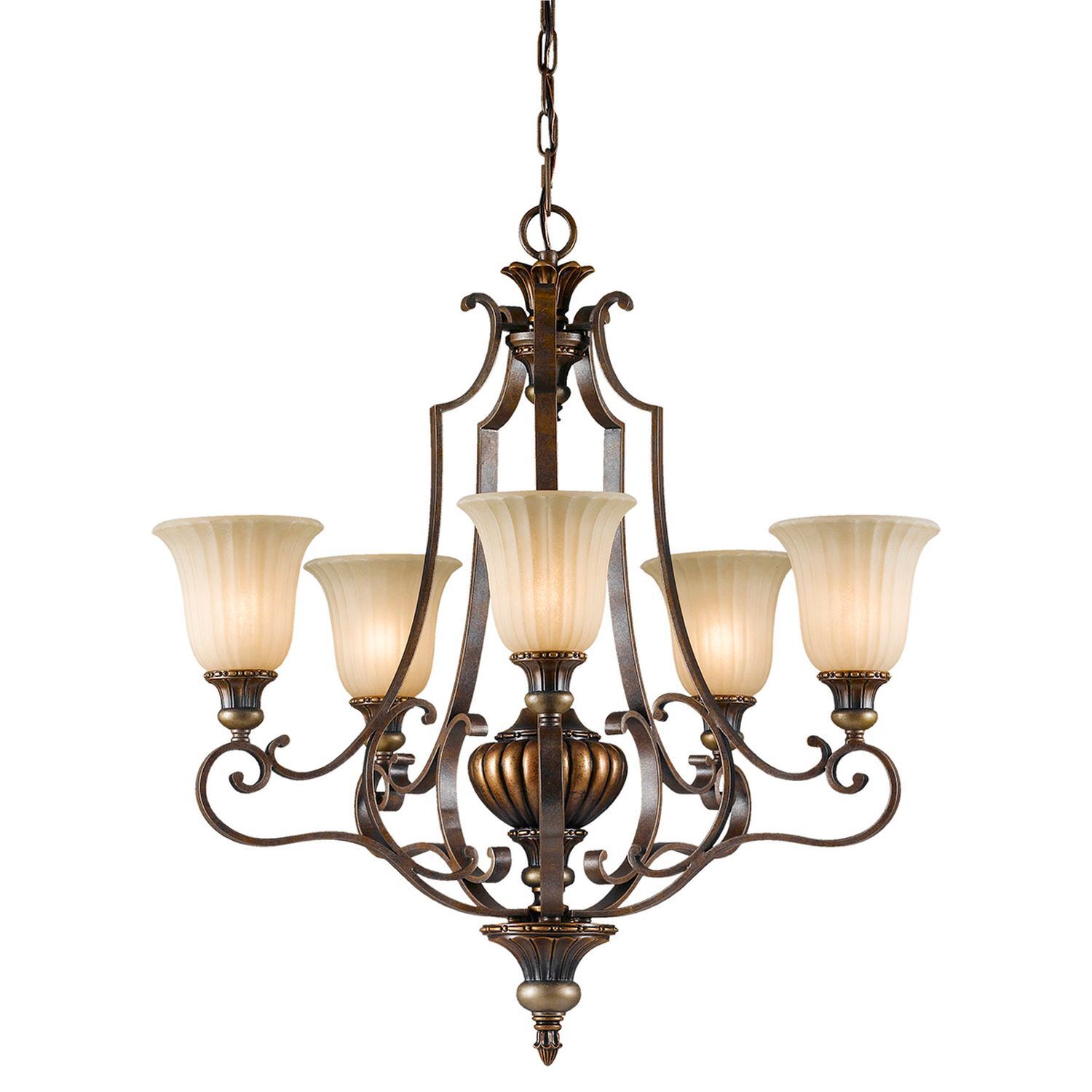 Lustre ANABELL 5 Bronze 5-flmg à raccourcir Lampe