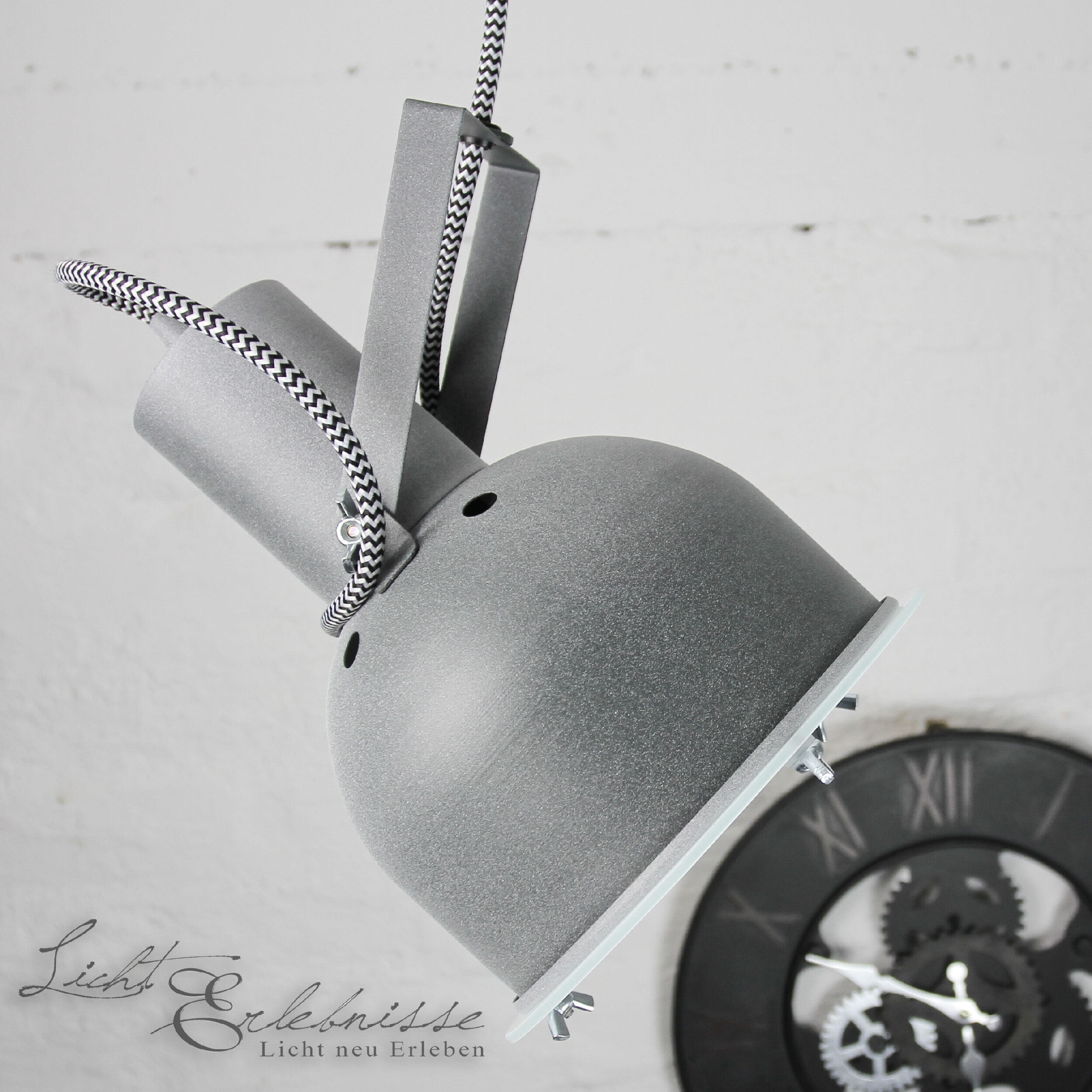 Suspension industrielle table à manger réglable en zinc Lampe