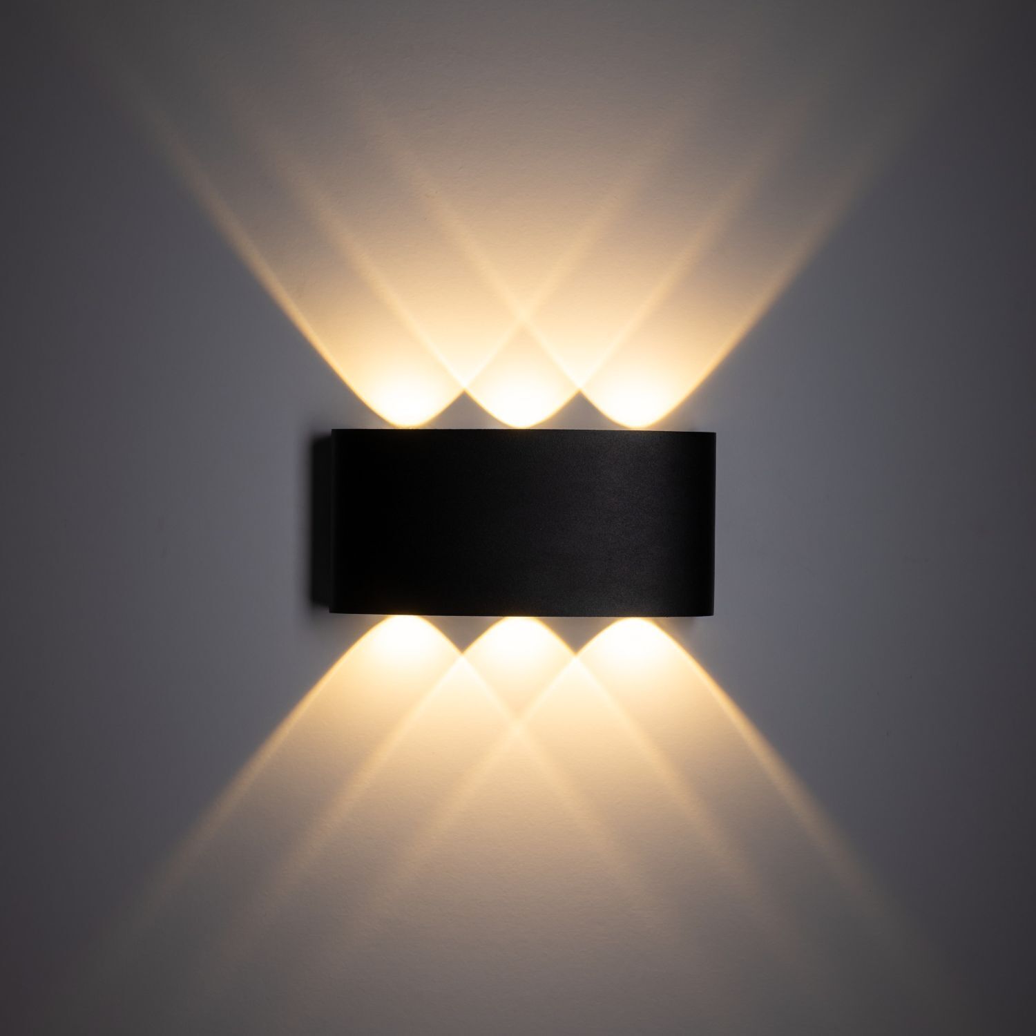 le127397-led-aussenleuchte-up-down-l17-cm-ip54-schwarz-3000-k-aussenwandlampe-terrasse-2 Wandlampe, Wandbeleuchtung, Schwarz, Up/Down Light, Wandarmatur
