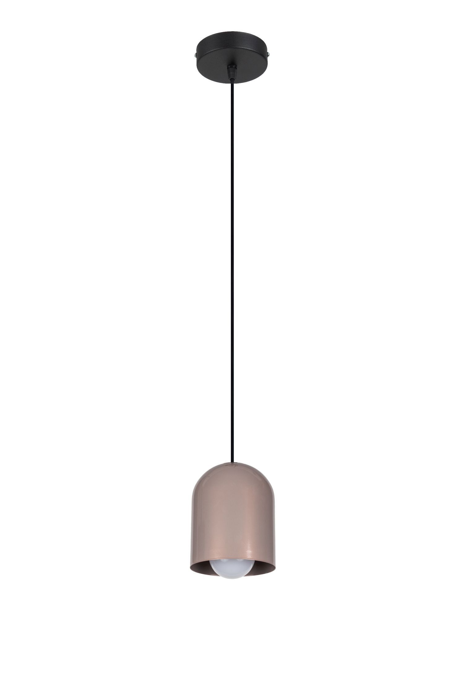 Suspension ronde métal noir rose E27 Ø11 cm Loft Lampe, Deckenleuchte